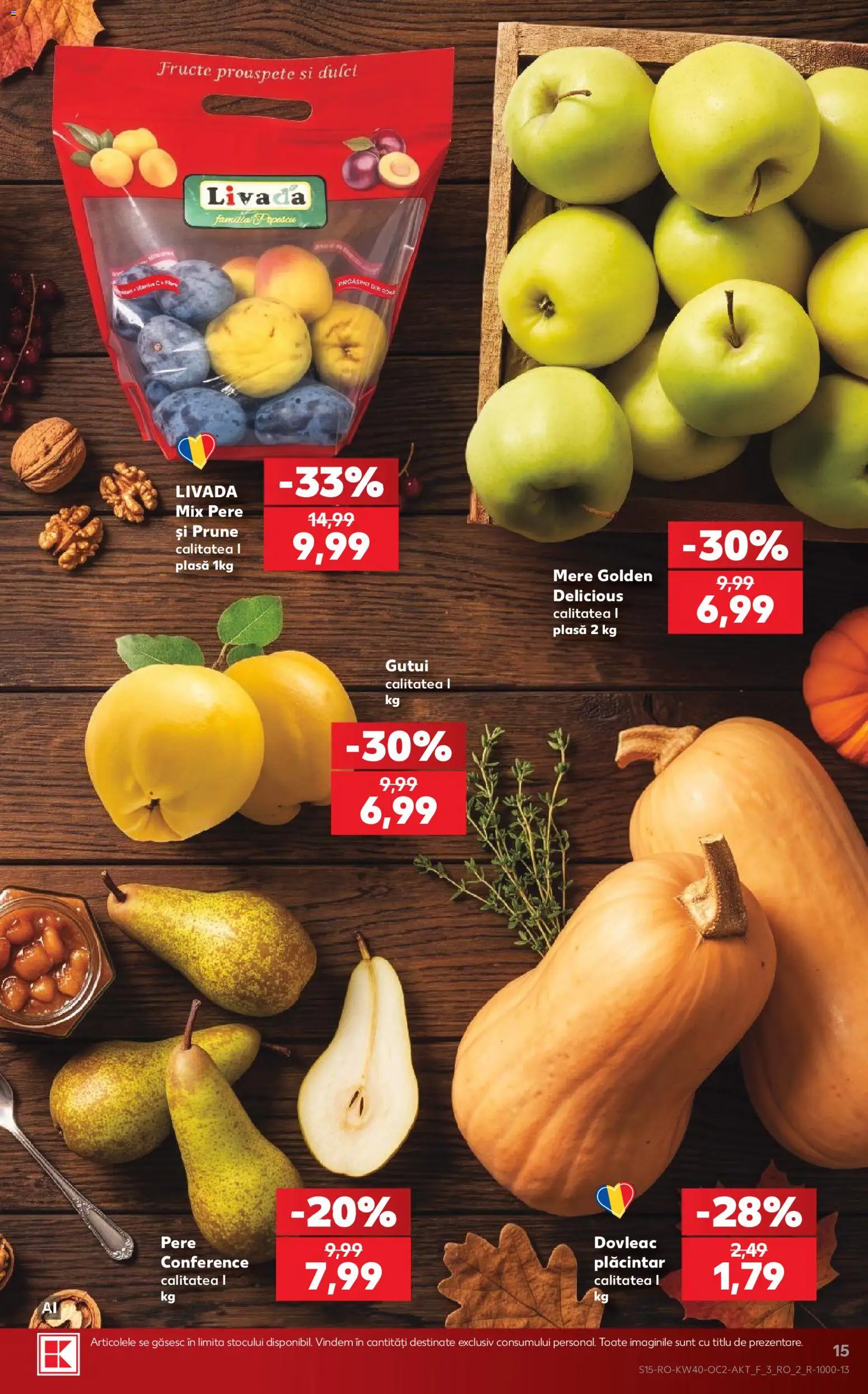 Catalog Kaufland 30 Septembrie - 5 Octombrie 2026 | Pagina 15 | Produse: Dovleac, Prune, Pere, Fructe