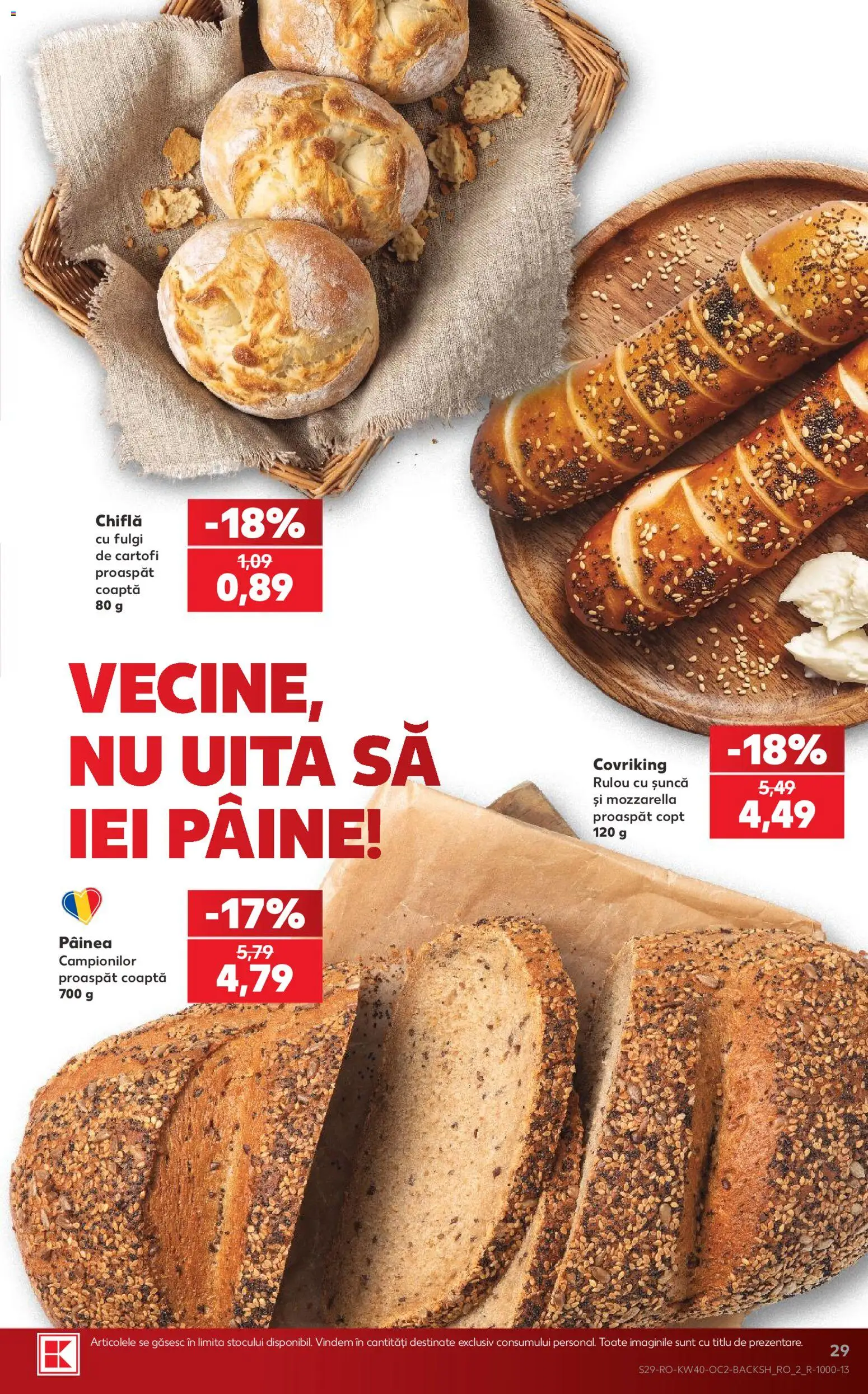 Catalog Kaufland 30 Septembrie - 5 Octombrie 2026 | Pagina 29 | Produse: Pâine, Șuncă, Fulgi, Cartofi