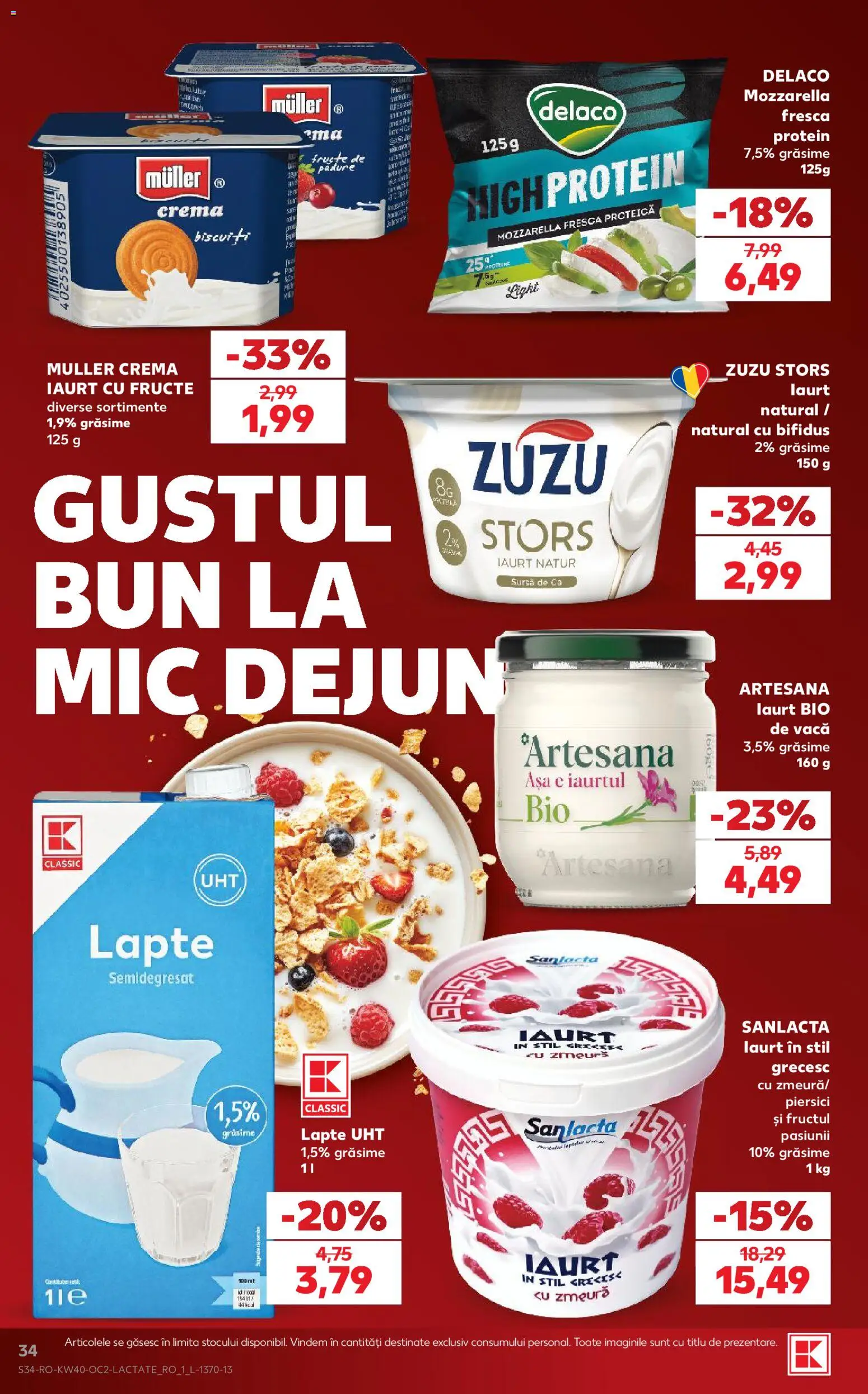 Catalog Kaufland 30 Septembrie - 5 Octombrie 2026 | Pagina 34 | Produse: Bio, Mozzarella, Cremă, Fructe