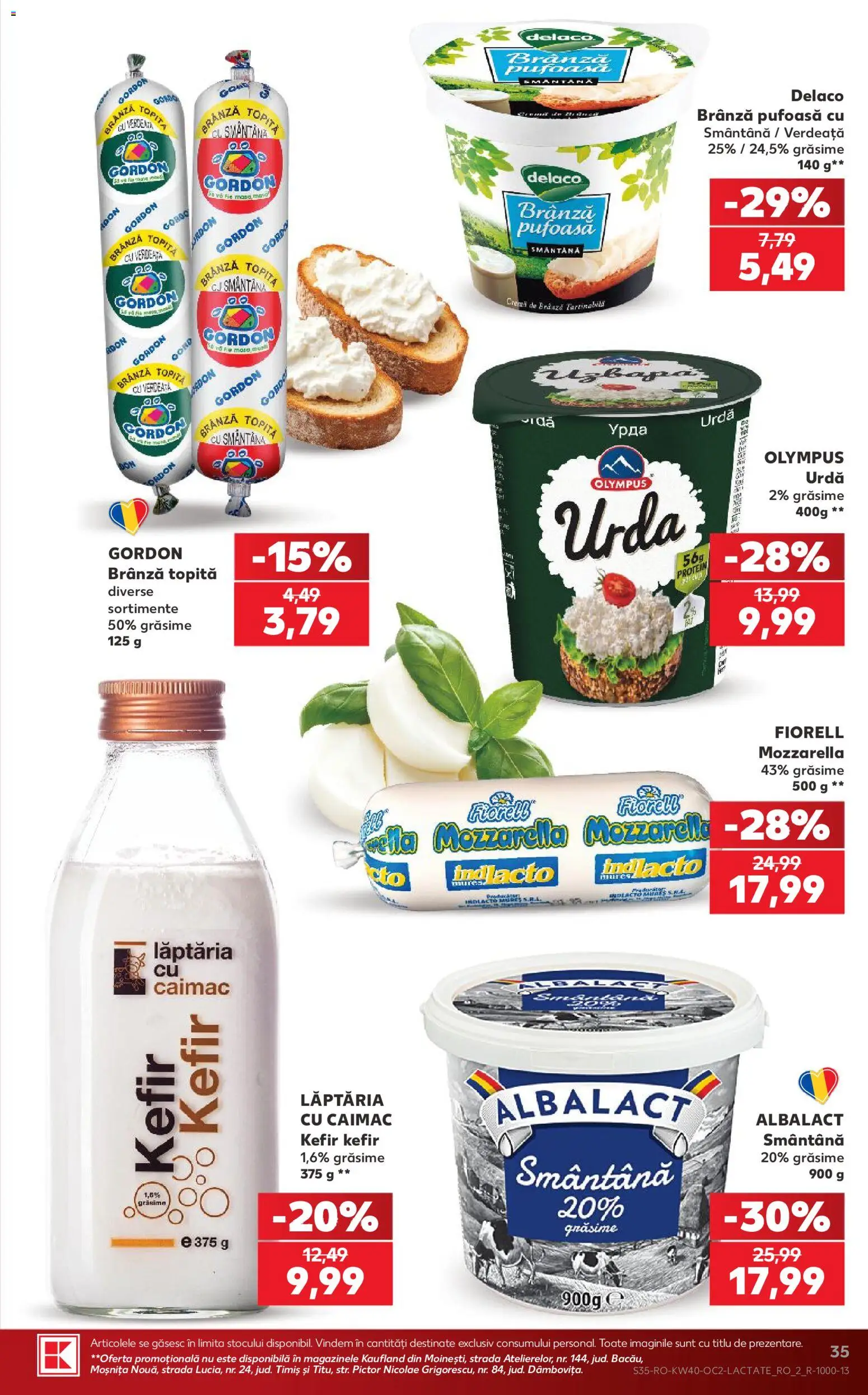 Catalog Kaufland 30 Septembrie - 5 Octombrie 2026 | Pagina 35 | Produse: Delaco, Mozzarella, Cremă, Kefir