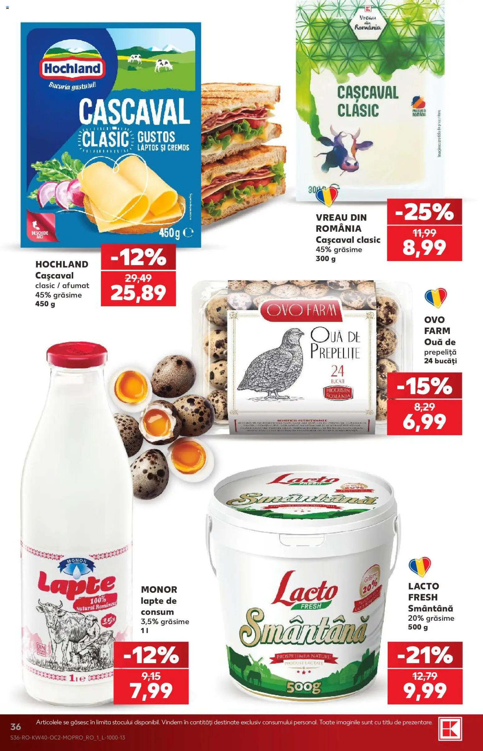 Catalog Kaufland 30 Septembrie - 5 Octombrie 2026 | Pagina 36 | Produse: Cașcaval, Lapte, Hochland, Smântână