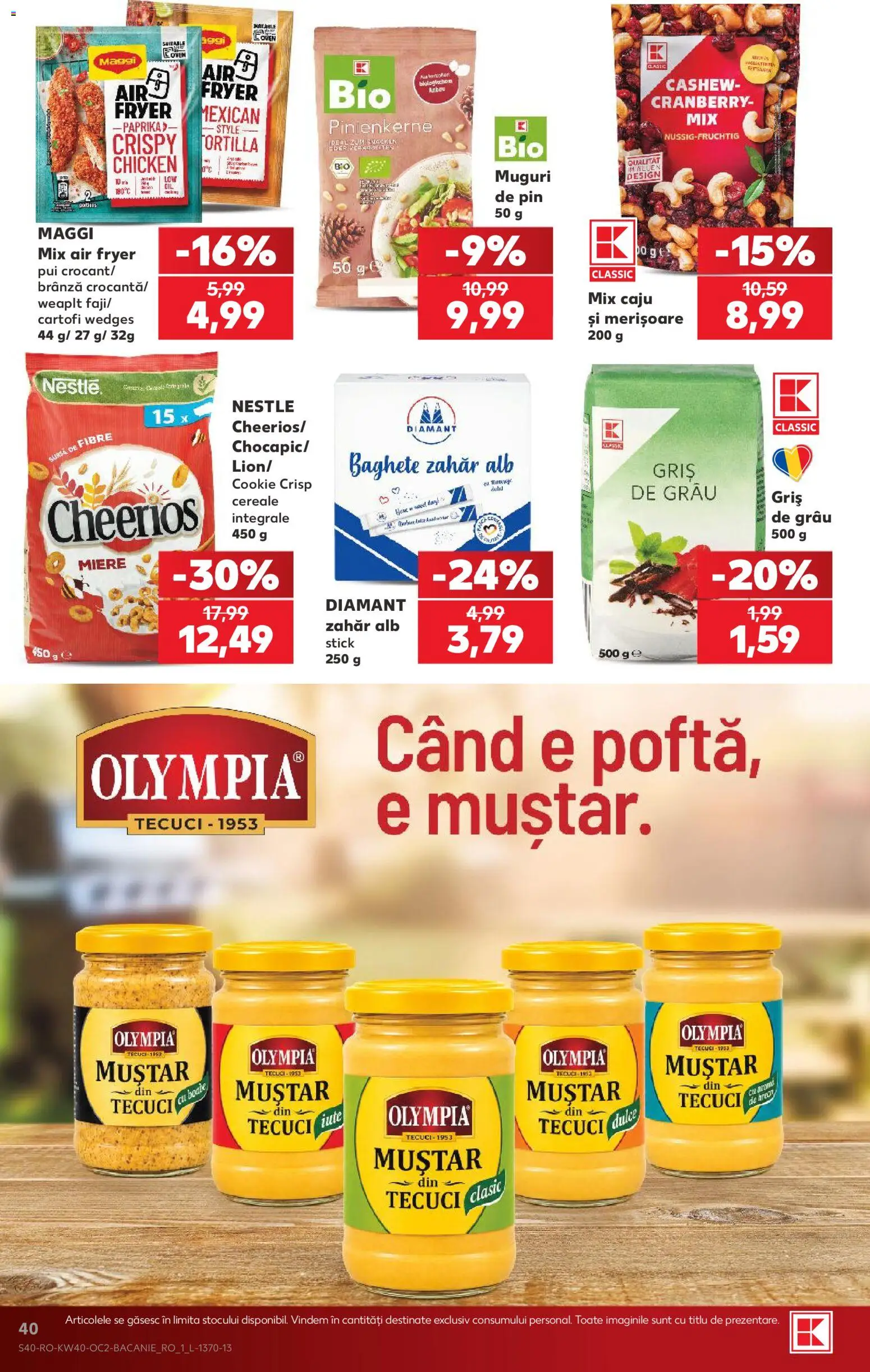 Catalog Kaufland 30 Septembrie - 5 Octombrie 2026 | Pagina 40 | Produse: Pui, Muștar, Cartofi, Merisoare