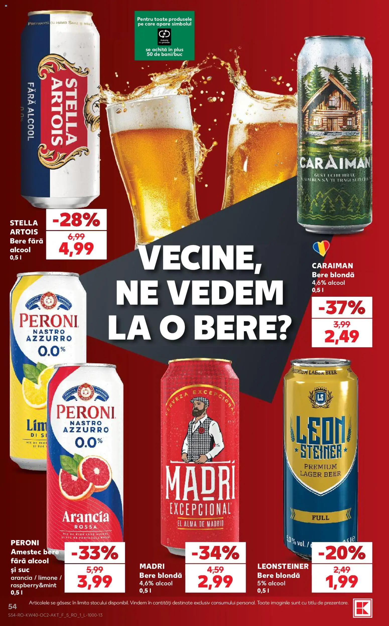Catalog Kaufland 30 Septembrie - 5 Octombrie 2026 | Pagina 54 | Produse: Premium, Suc, Bere, Plus