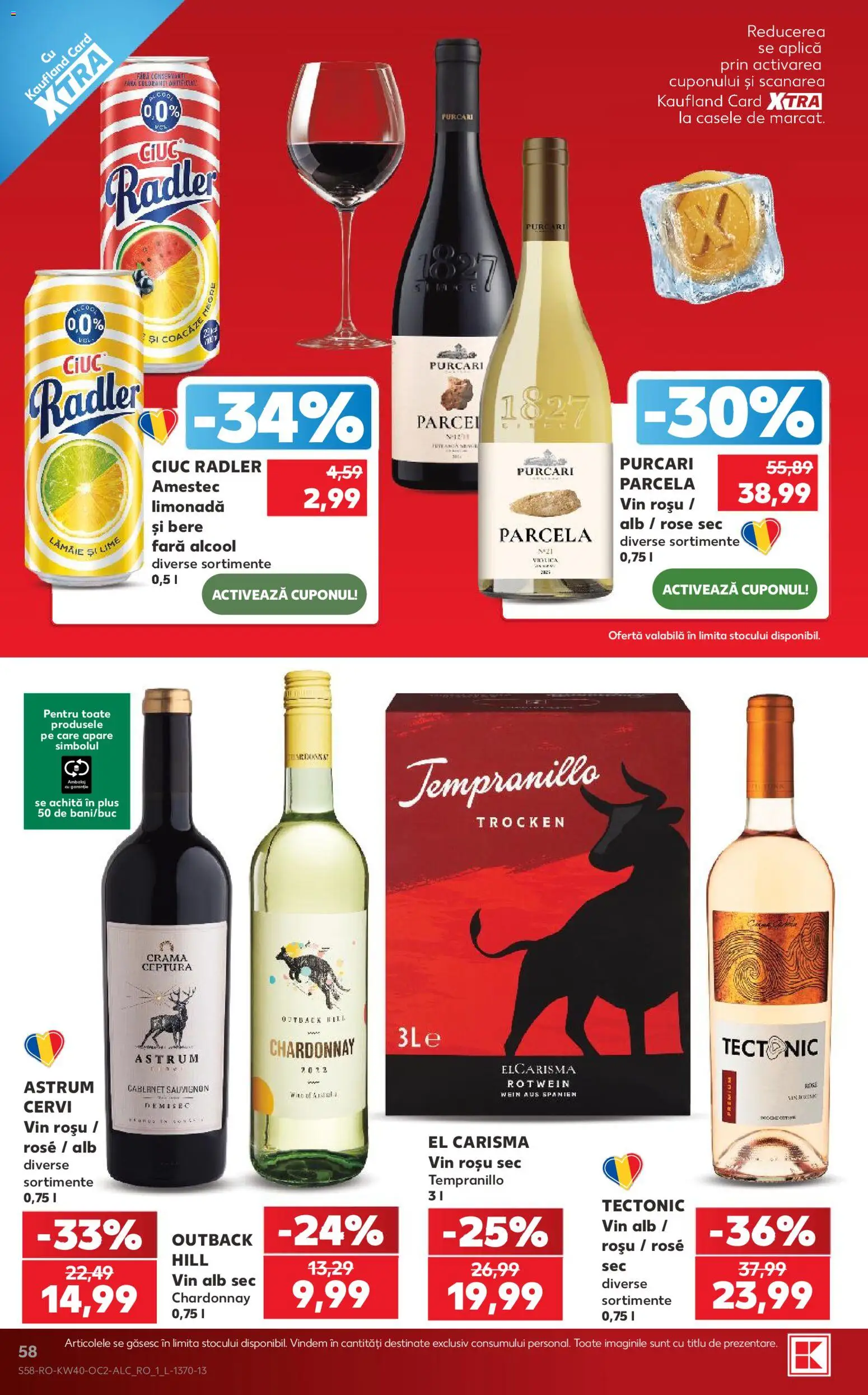 Catalog Kaufland 30 Septembrie - 5 Octombrie 2026 | Pagina 58 | Produse: Lime, Vin rosu, Vin, Bere