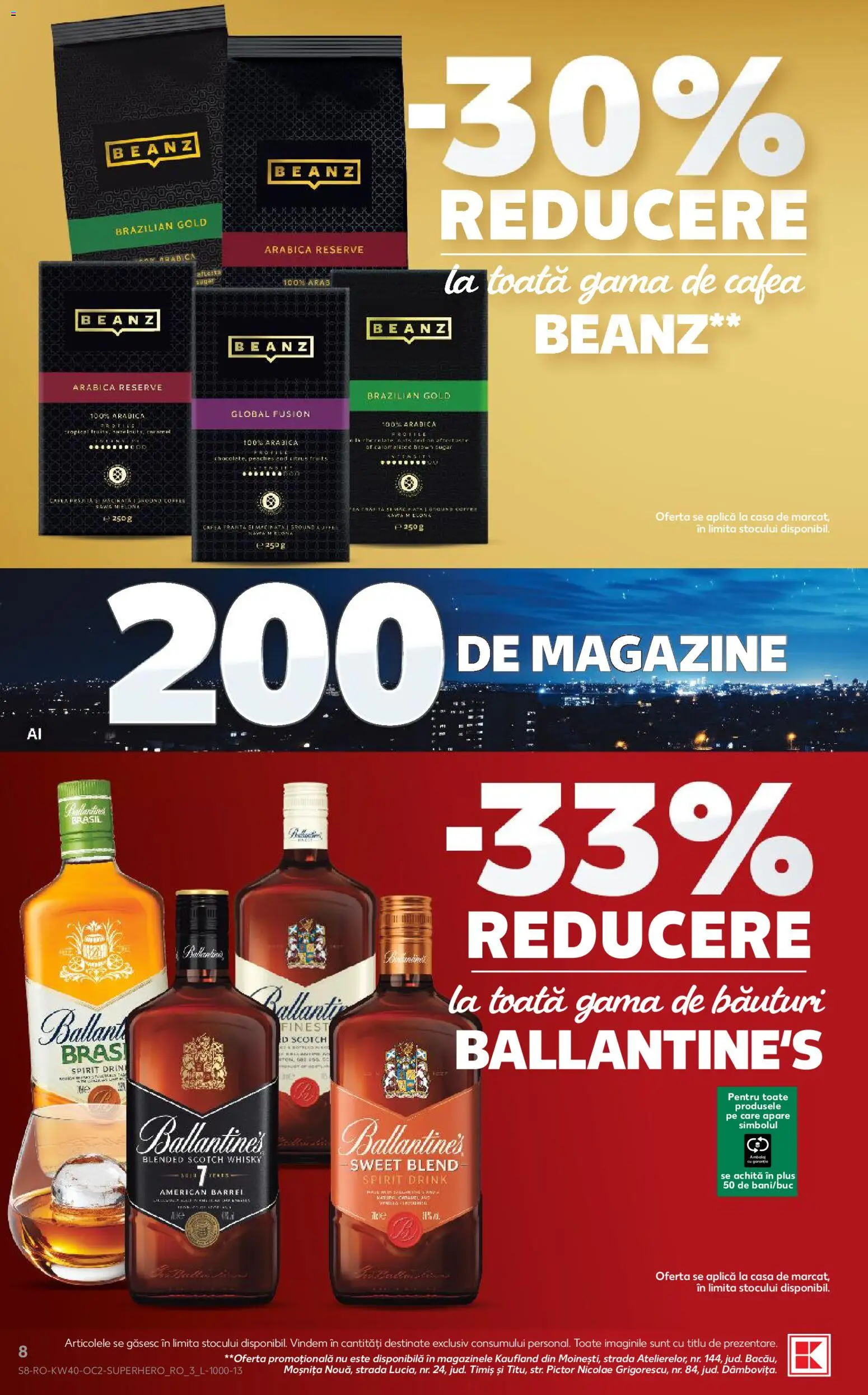 Catalog Kaufland 30 Septembrie - 5 Octombrie 2026 | Pagina 8 | Produse: Scotch Whisky, Ballantine's, Fusion, Cafea
