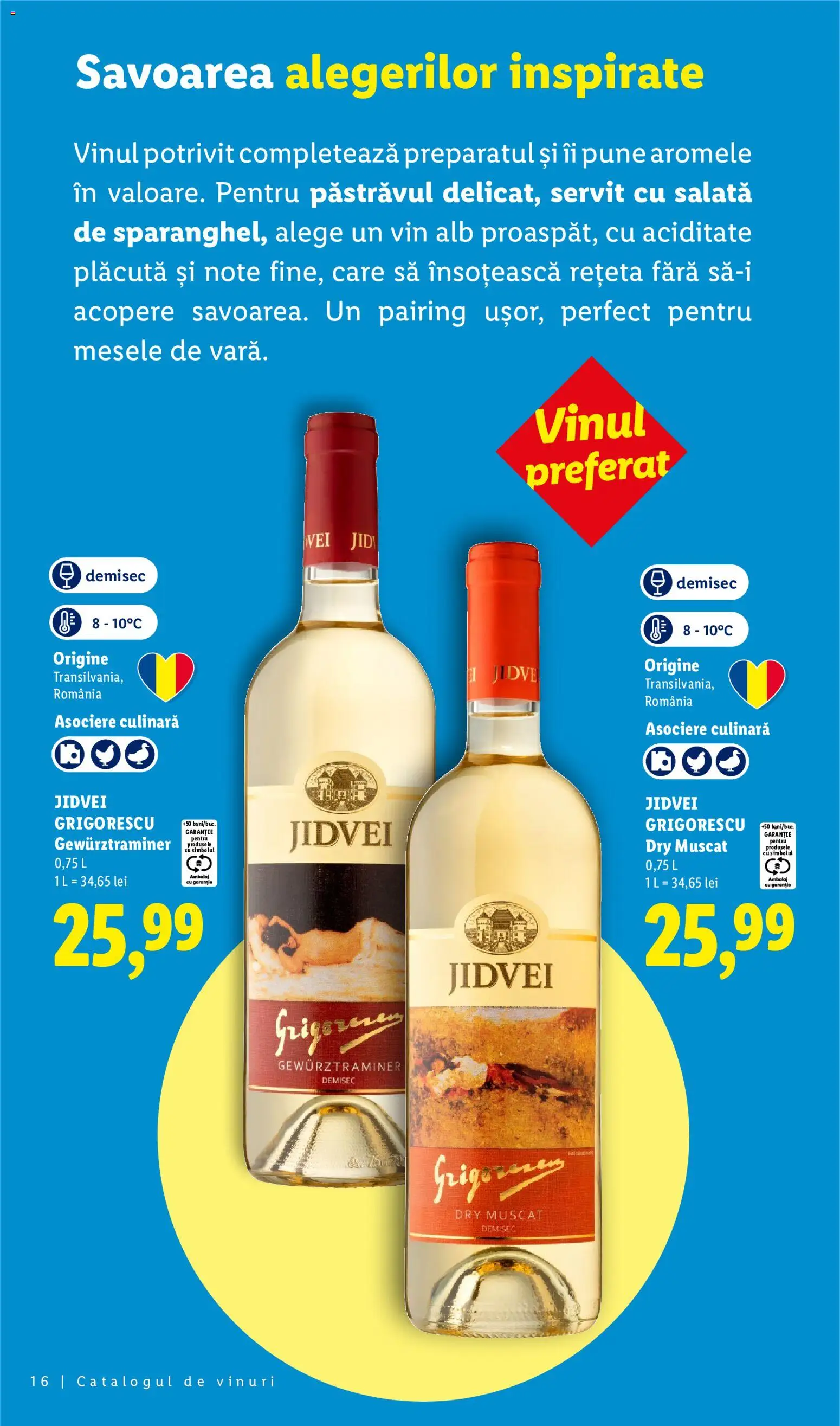 Catalog LIDL 28 Septembrie - 30 Octombrie 2026 | Pagina 16 | Produse: Vin alb, Vin, Salată
