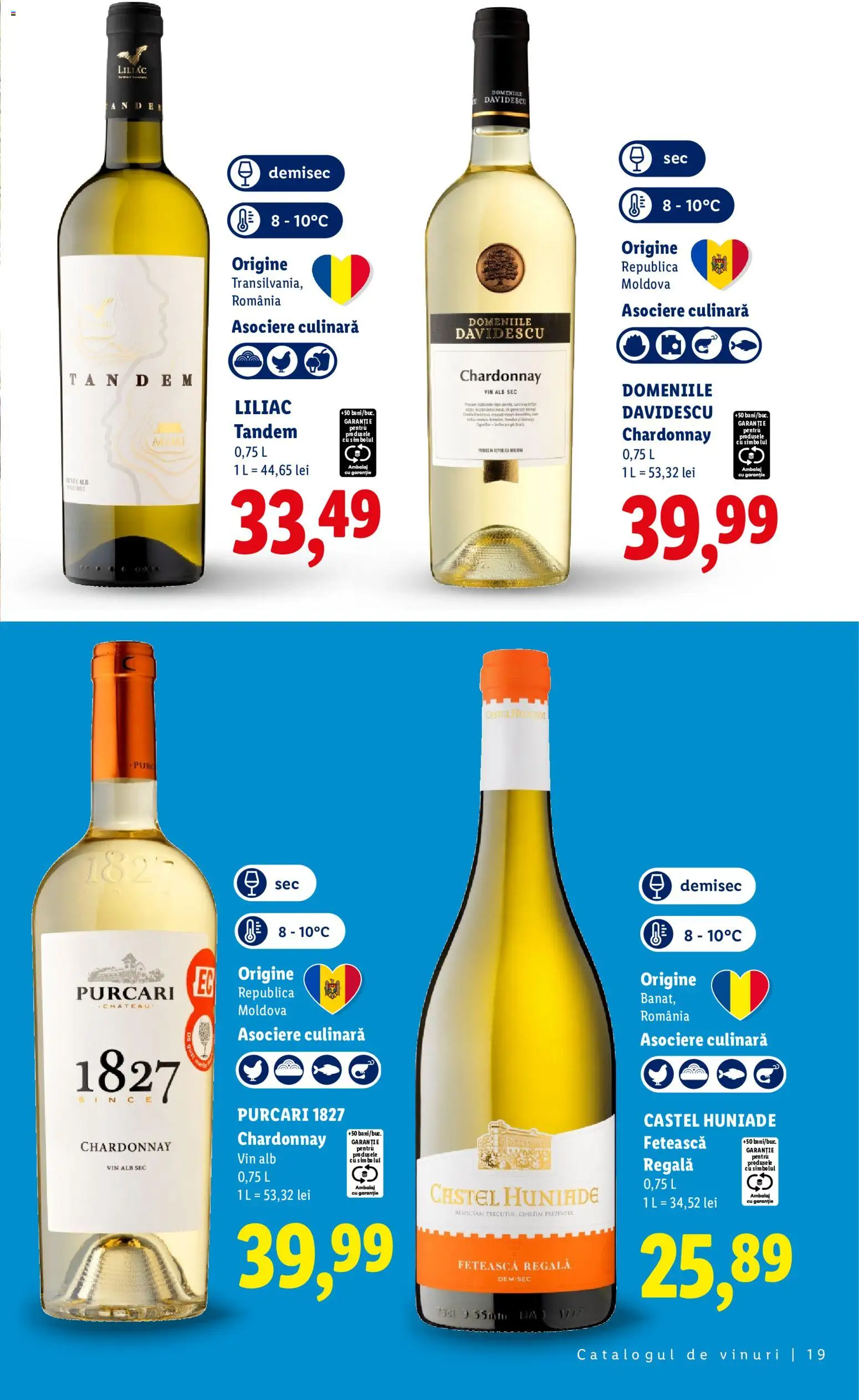 Catalog LIDL 28 Septembrie - 30 Octombrie 2026 | Pagina 19 | Produse: Castel huniade, Vin alb, Vin
