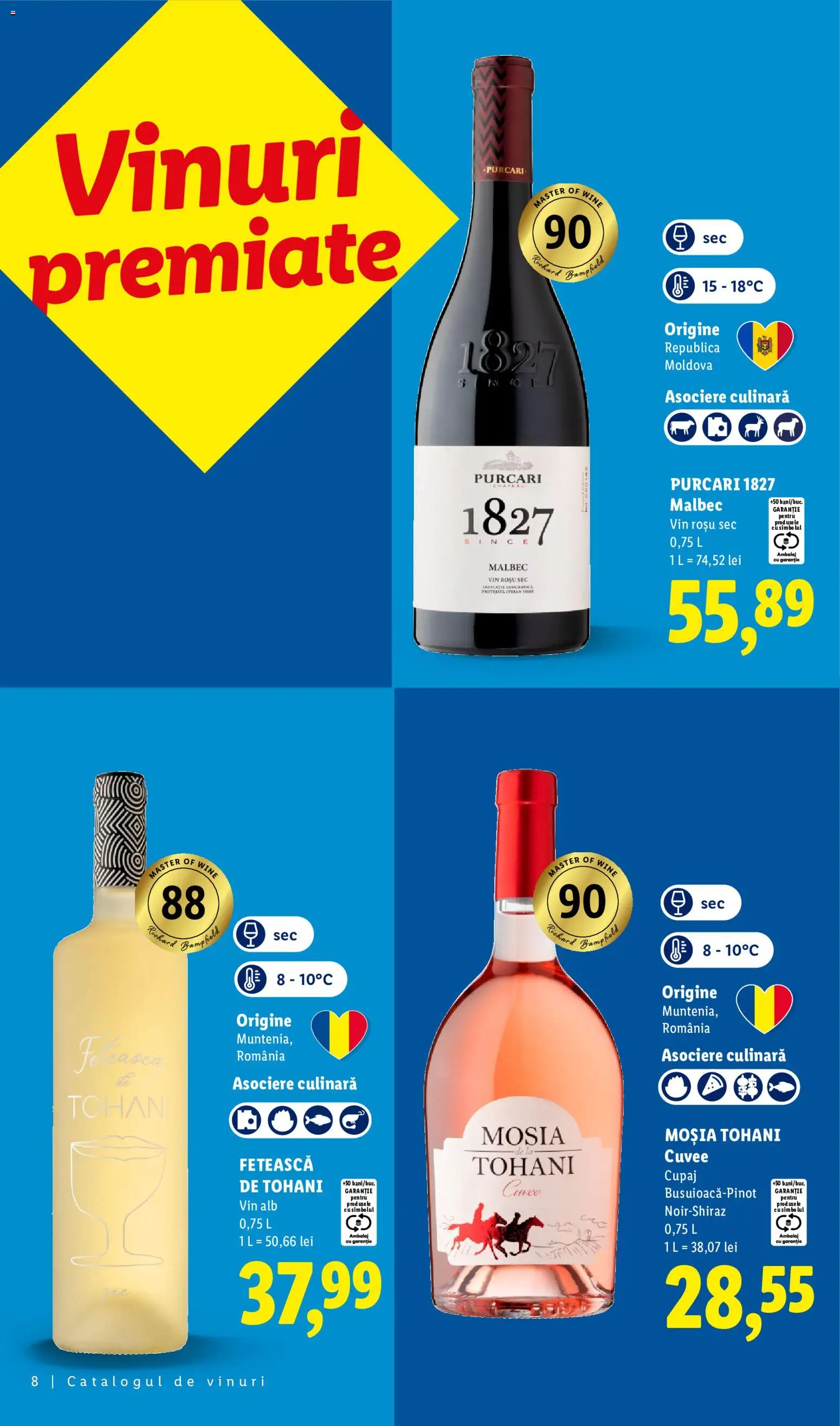 Catalog LIDL 28 Septembrie - 30 Octombrie 2026 | Pagina 8 | Produse: Vin rosu, Vin alb, Vin