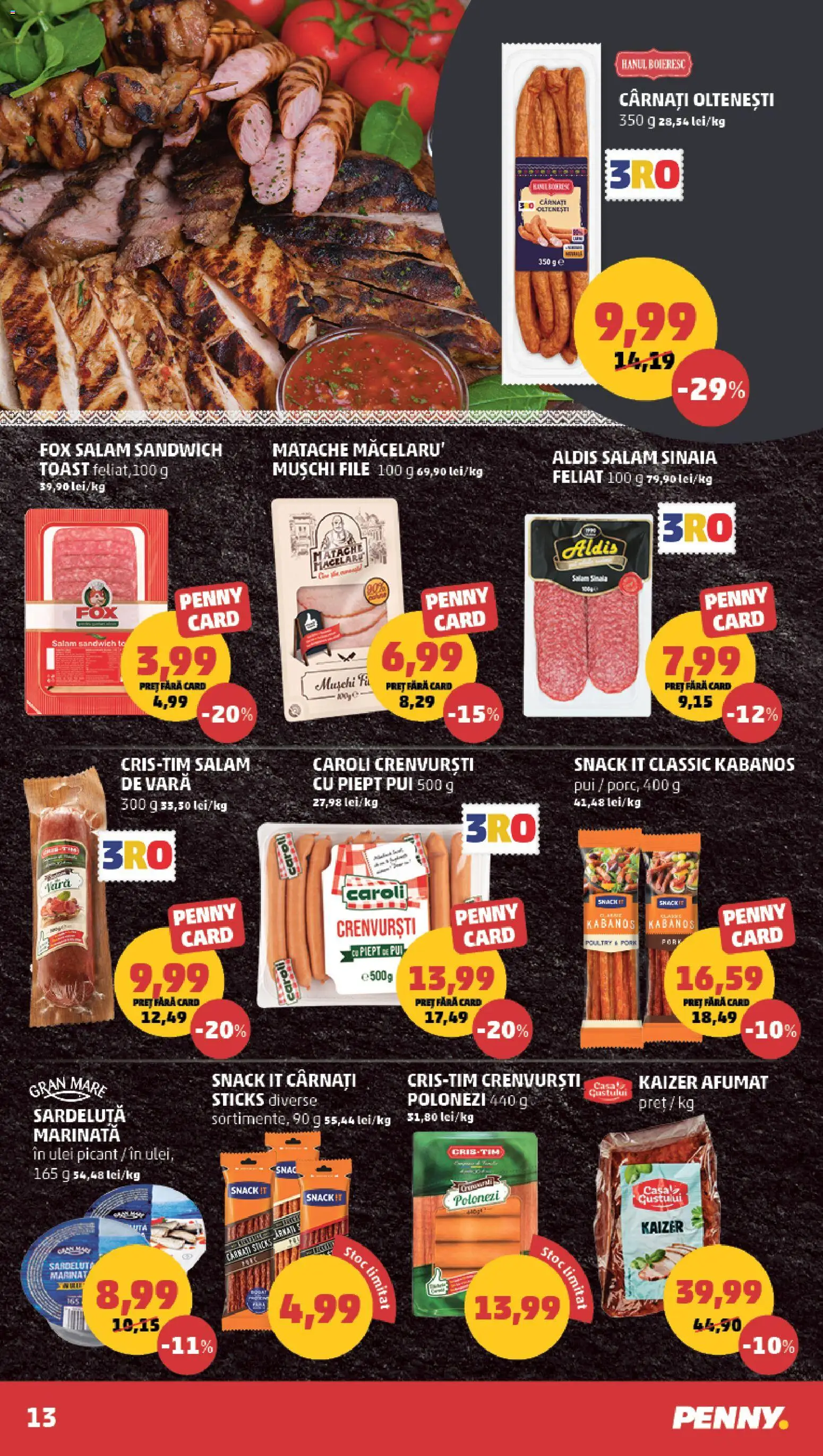 Catalog PENNY Market 30 Septembrie - 5 Octombrie 2026 | Pagina 13 | Produse: Crenvursti polonezi, Pui, Crenvurști, Fox