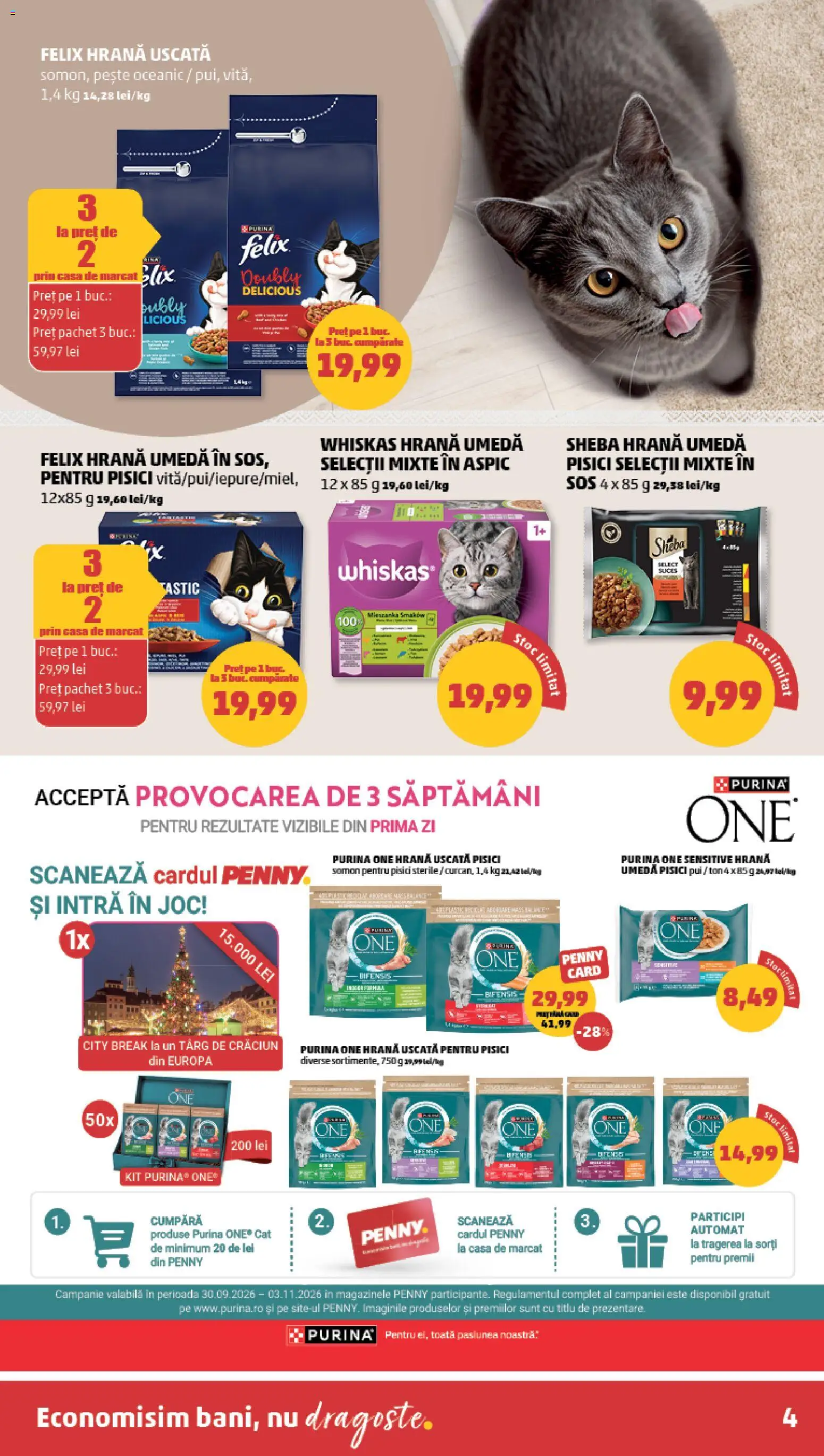Catalog PENNY Market 30 Septembrie - 5 Octombrie 2026 | Pagina 4 | Produse: Whiskas, Joc, Pui, Somon