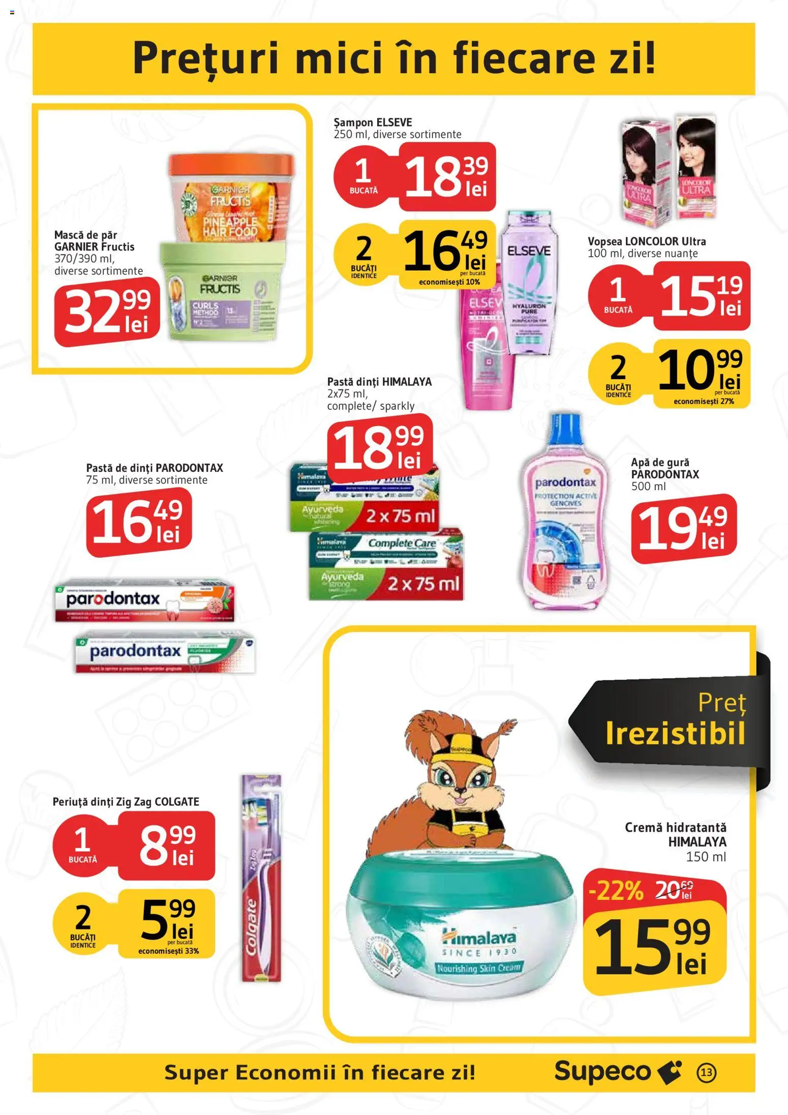 Catalog Supeco 1 - 13 Octombrie 2026 | Pagina 13 | Produse: Cremă hidratantă, Active, Pastă de dinți, Apă