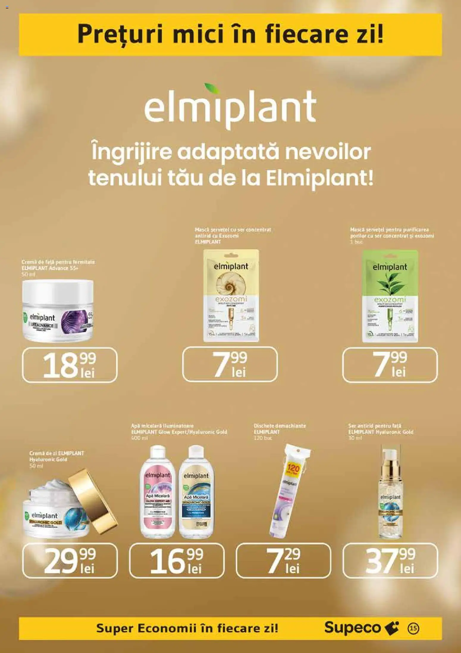 Catalog Supeco 1 - 13 Octombrie 2026 | Pagina 15 | Produse: Cremă de zi, Mici, Apă micelară, Apă