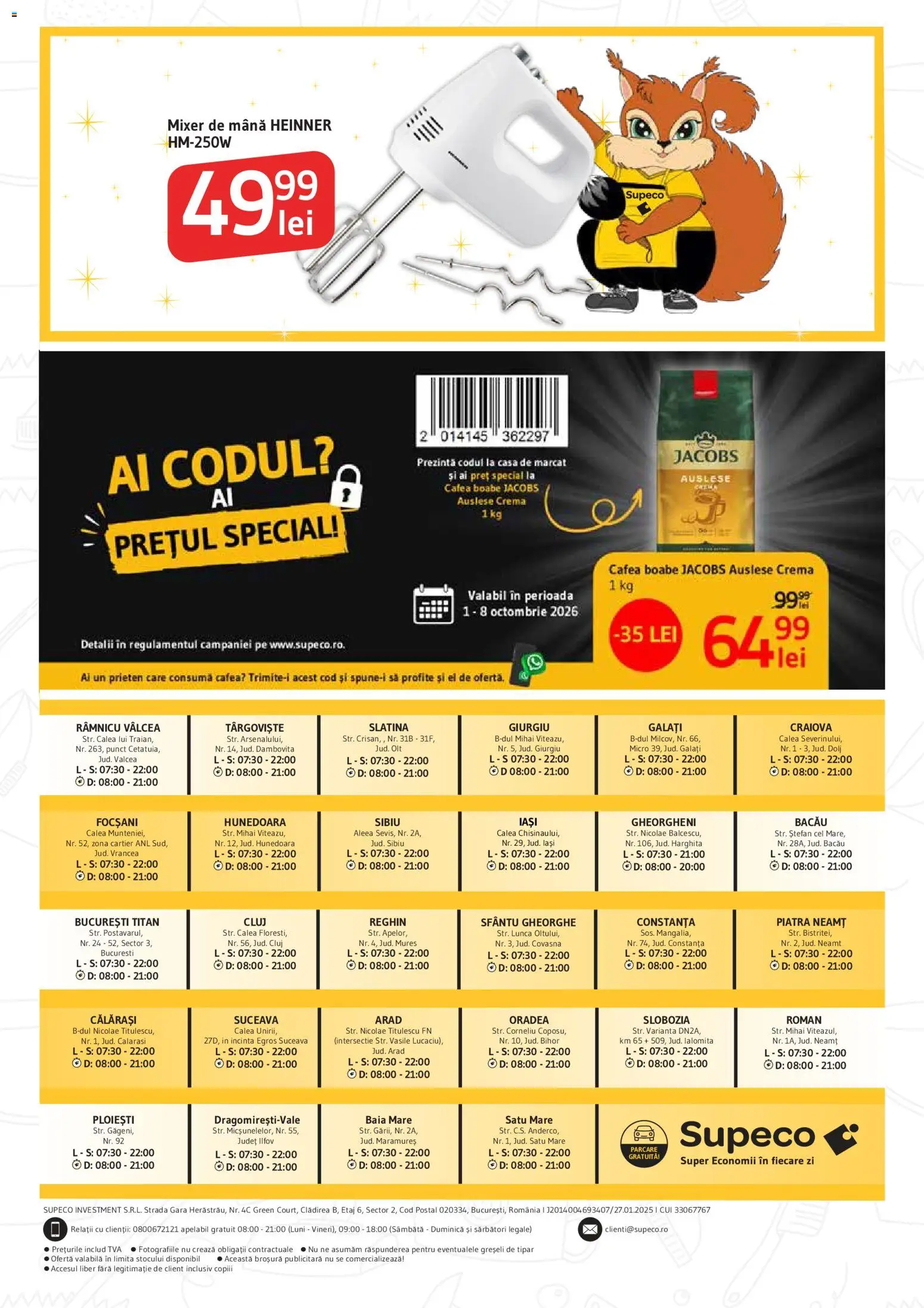 Catalog Supeco 1 - 13 Octombrie 2026 | Pagina 18 | Produse: Mixer, Jacobs, Cremă, Cafea