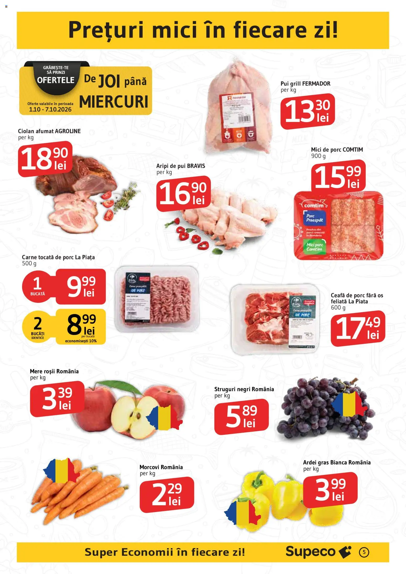 Catalog Supeco 1 - 13 Octombrie 2026 | Pagina 5 | Produse: Pui grill, Grill, Mere, Carne tocată