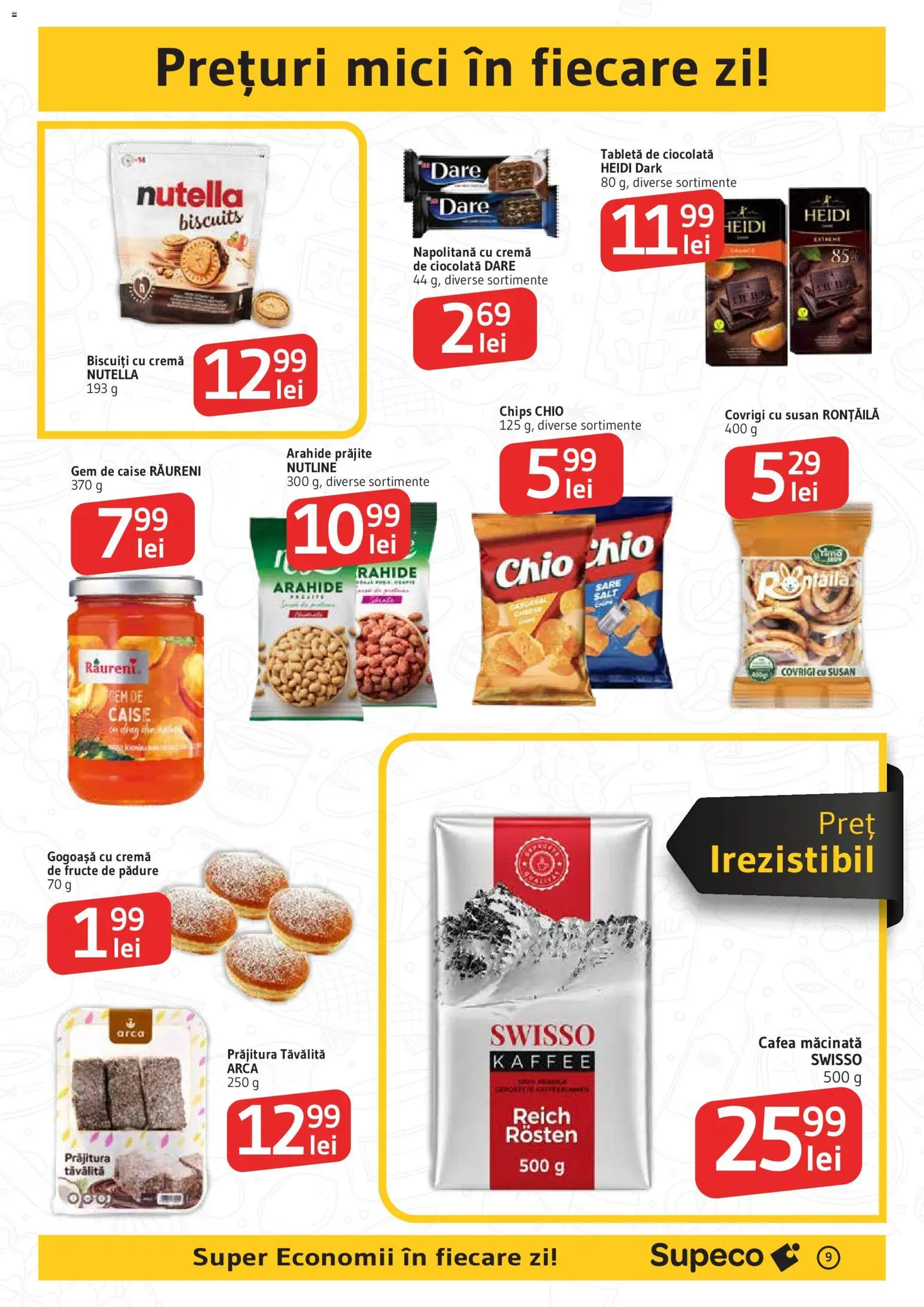 Catalog Supeco 1 - 13 Octombrie 2026 | Pagina 9 | Produse: Crema de ciocolata, Arahide, Biscuiți, Fructe