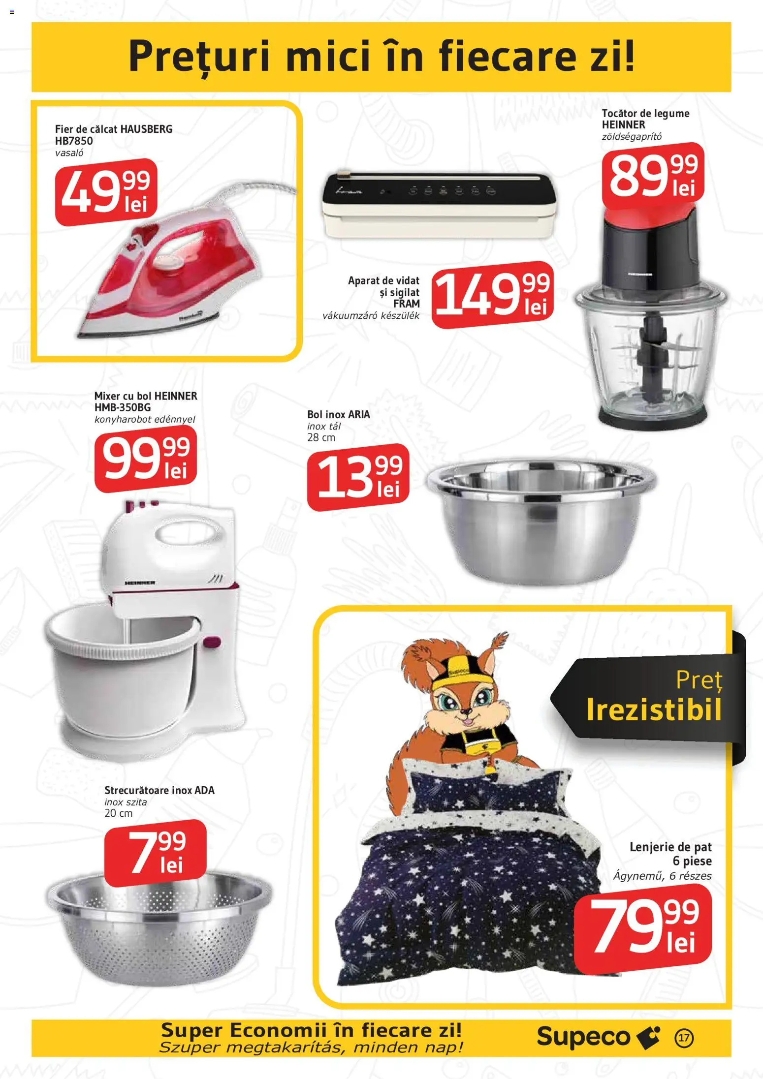 Catalog Supeco 1 - 13 Octombrie 2026 | Pagina 17 | Produse: Mixer, Bol, Lenjerie de pat, Tocător