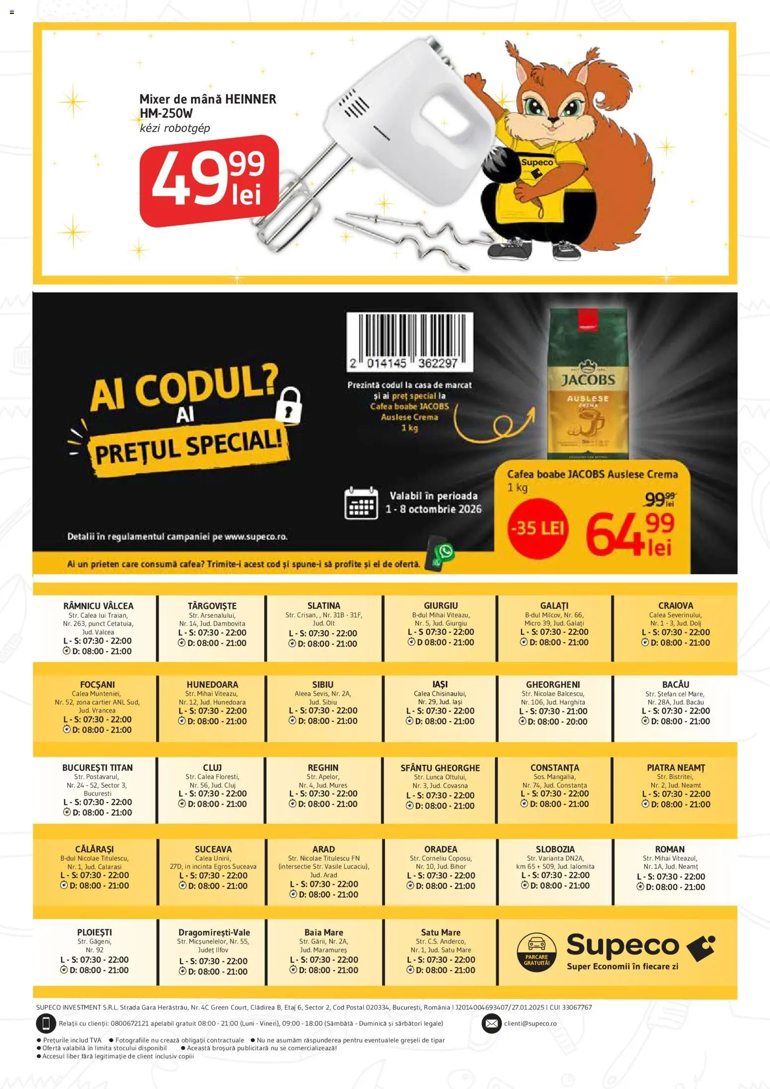 Catalog Supeco 1 - 13 Octombrie 2026 | Pagina 18 | Produse: Mixer, Jacobs, Cremă, Cafea