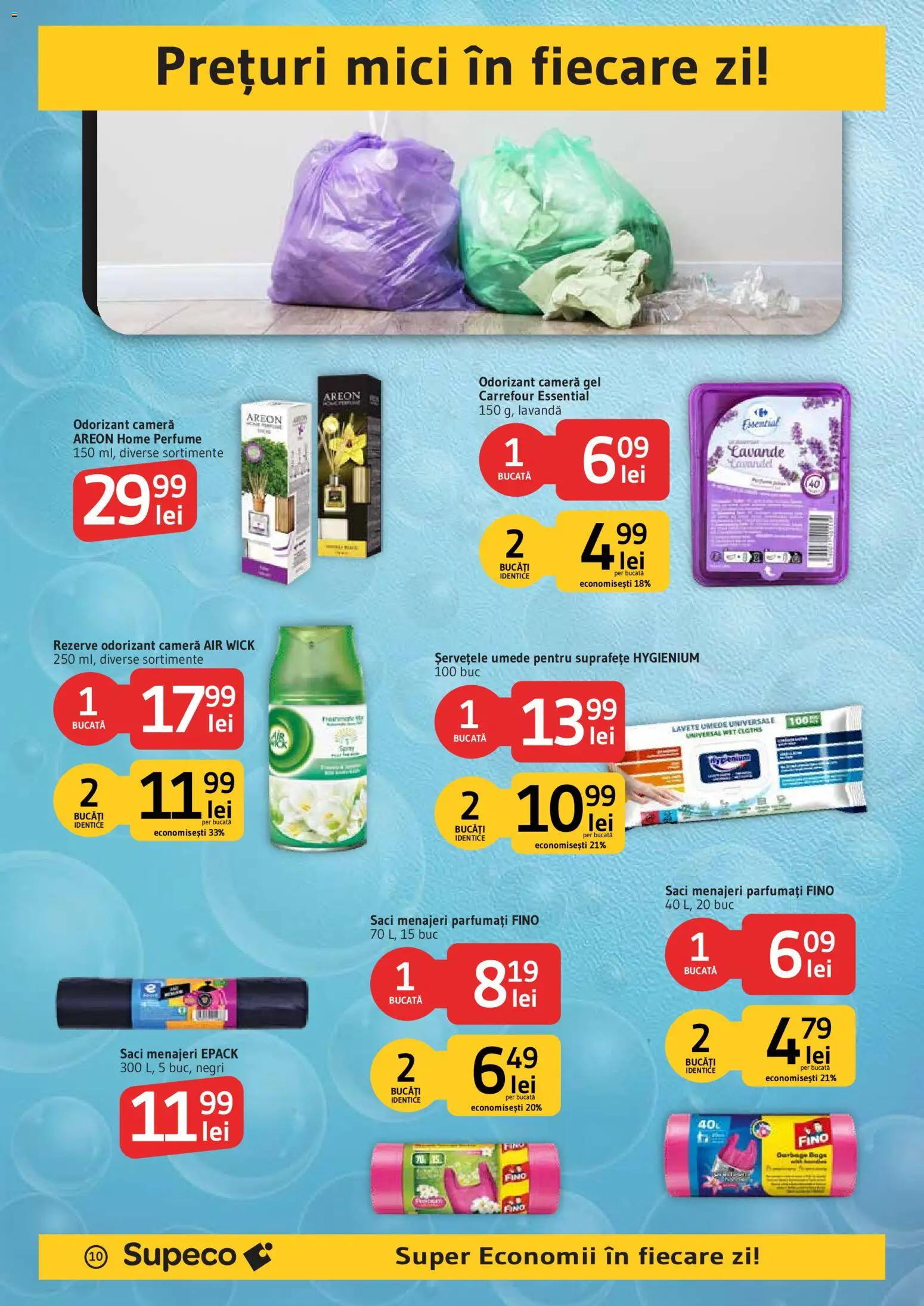 Catalog Supeco 11 - 13 Octombrie 2026 | Pagina 10 | Produse: Saci menajeri, Mici, Lavete, Șervețele umede