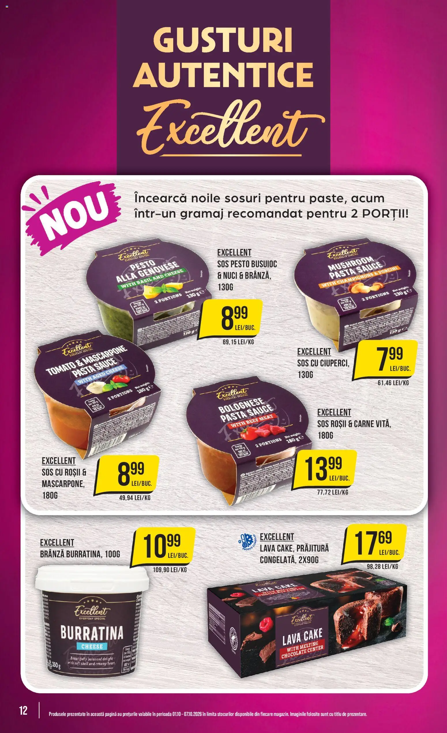 Catalog Mega Image 1 - 6 Octombrie 2026 | Pagina 12 | Produse: Prăjitură, Brânză, Mascarpone, Sos