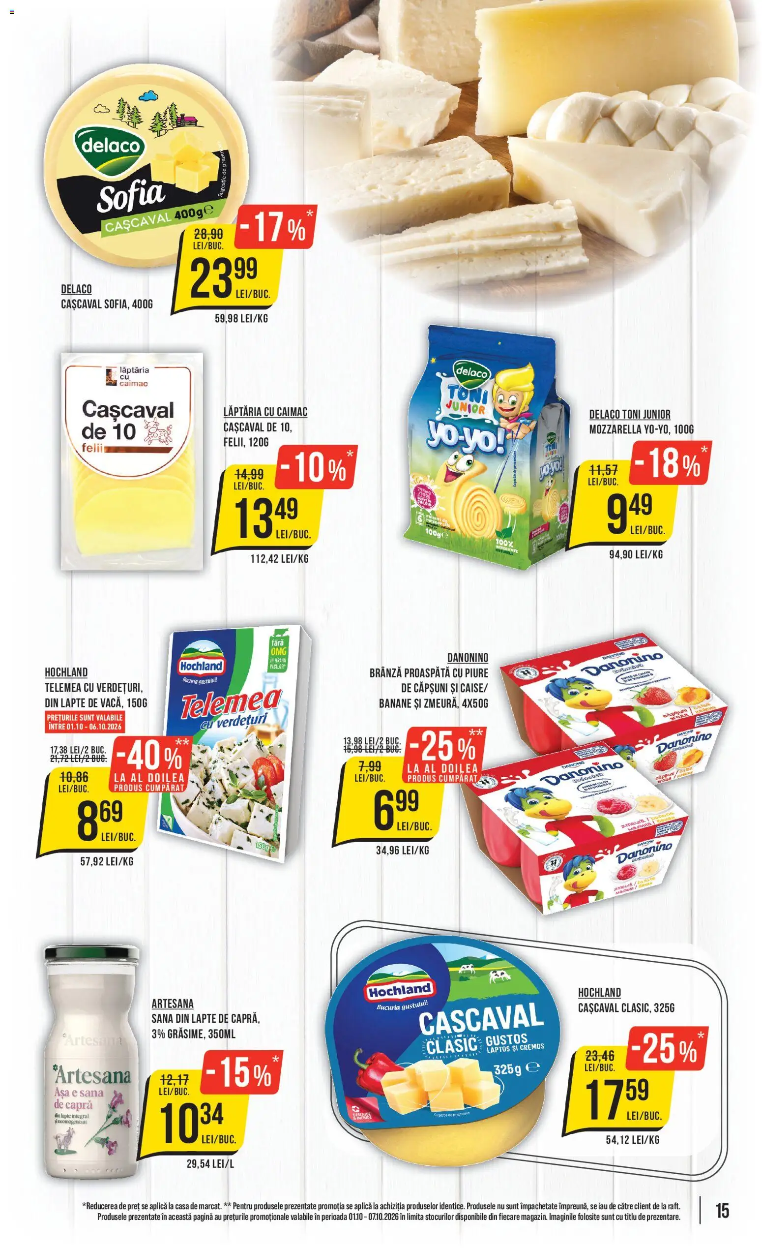 Catalog Mega Image 1 - 6 Octombrie 2026 | Pagina 15 | Produse: Delaco, Mozzarella, Brânză, Hochland