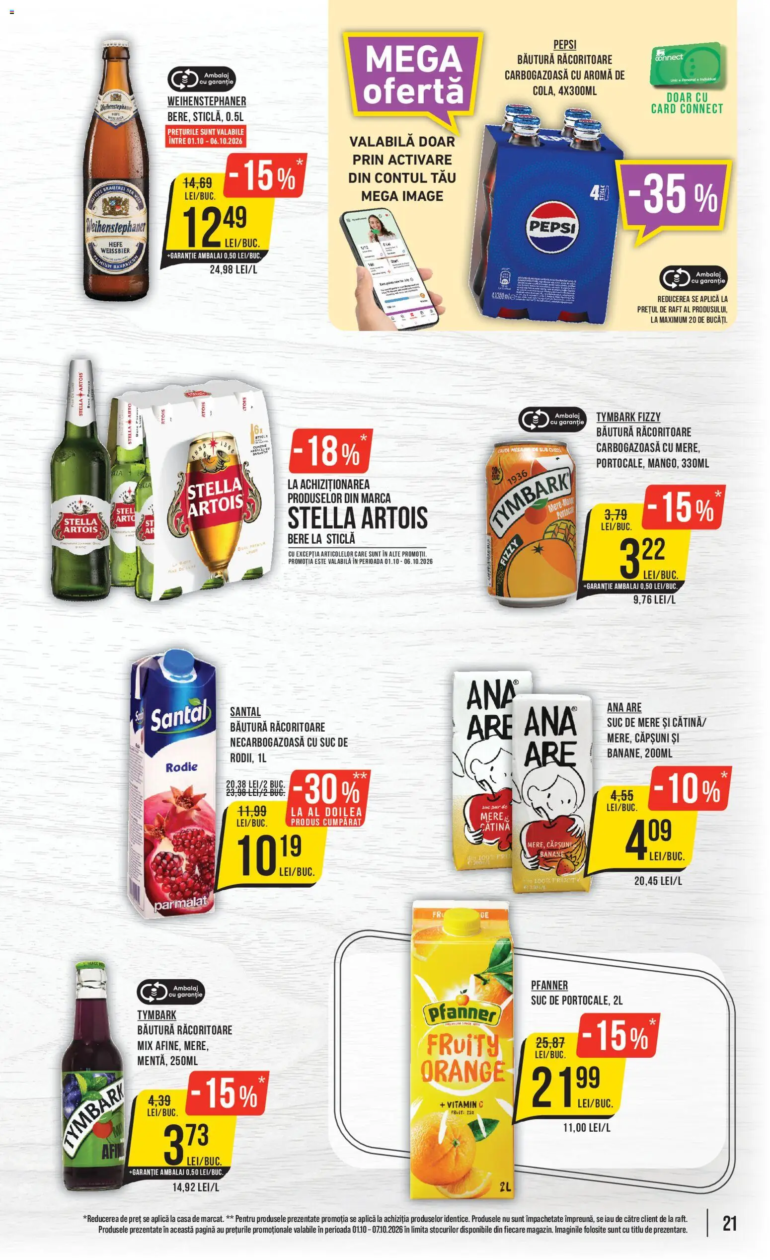 Catalog Mega Image 1 - 6 Octombrie 2026 | Pagina 21 | Produse: Bautura racoritoare, Pepsi, Suc, Mere