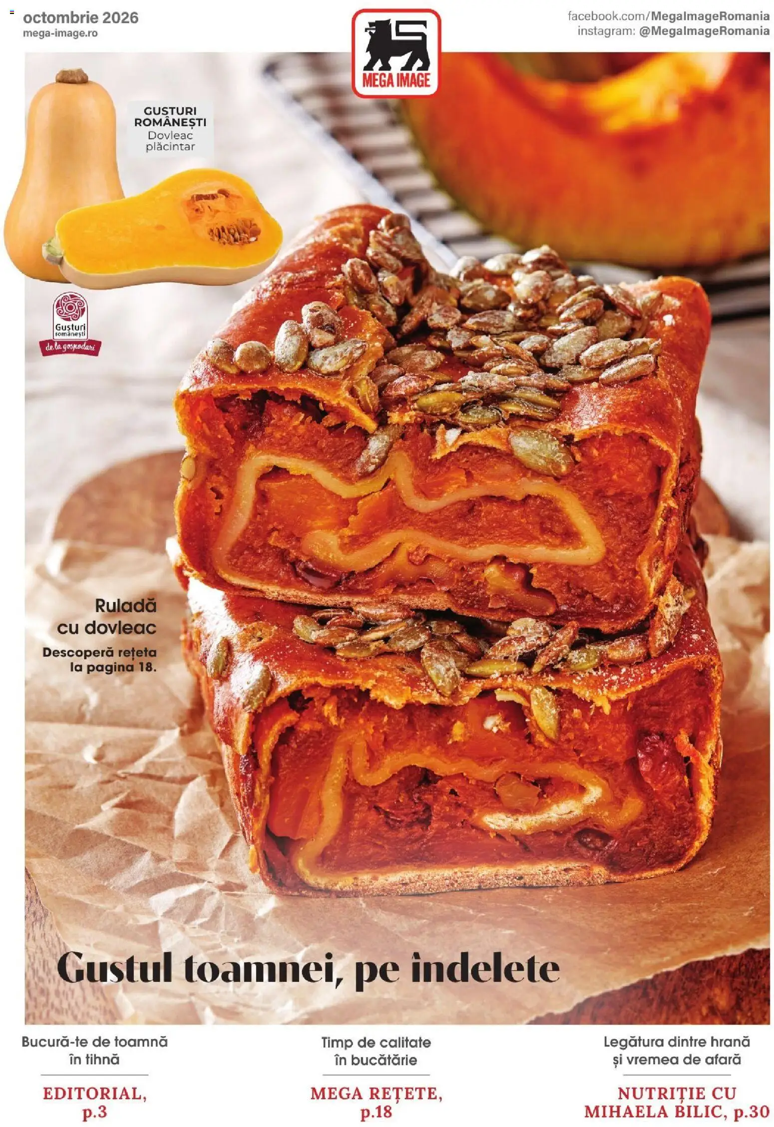 Catalog Mega Image 1 - 30 Octombrie 2026 | Pagina 1 | Produse: Dovleac, Bucătărie, Ruladă