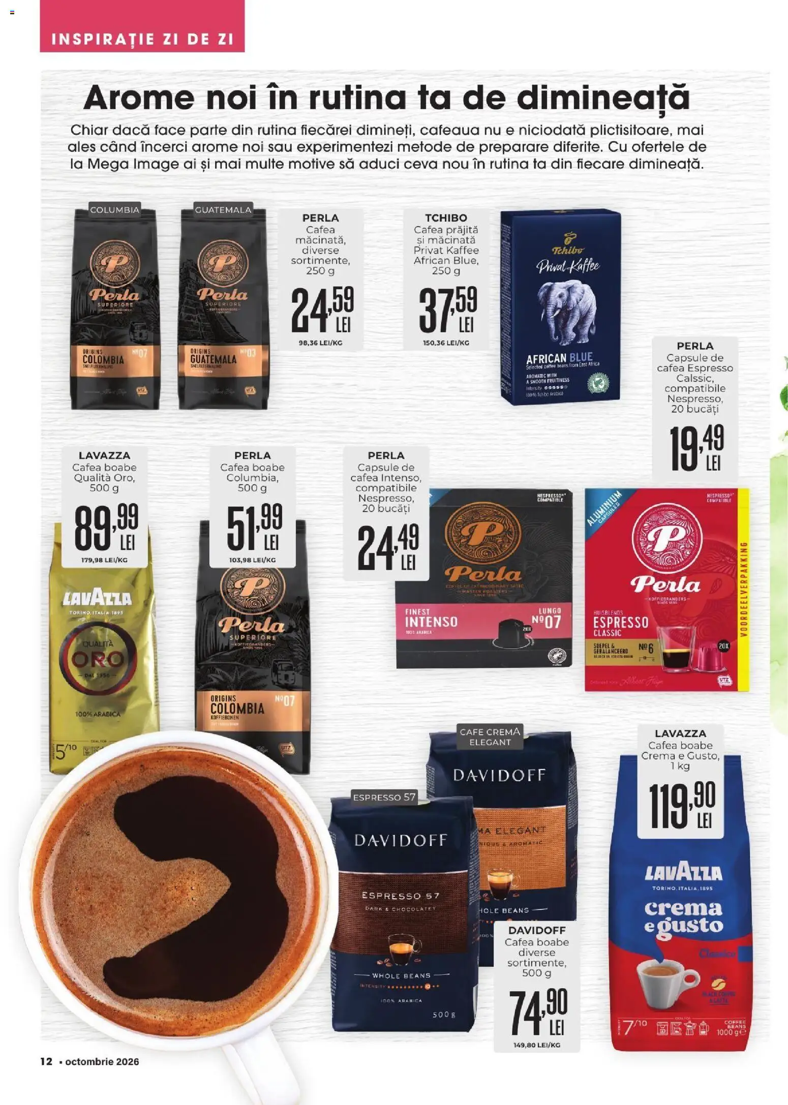 Catalog Mega Image 1 - 30 Octombrie 2026 | Pagina 12 | Produse: Cremă, Cafea