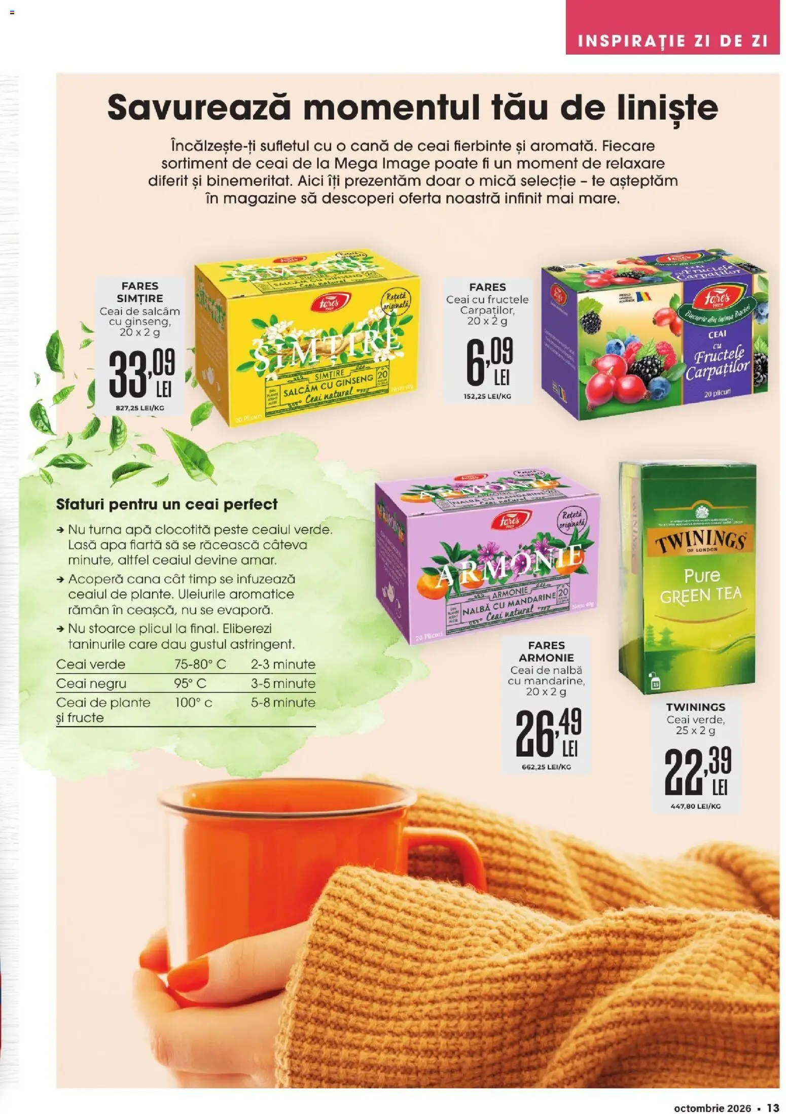 Catalog Mega Image 1 - 30 Octombrie 2026 | Pagina 13 | Produse: Pește, Ceai, Mandarine, Apă