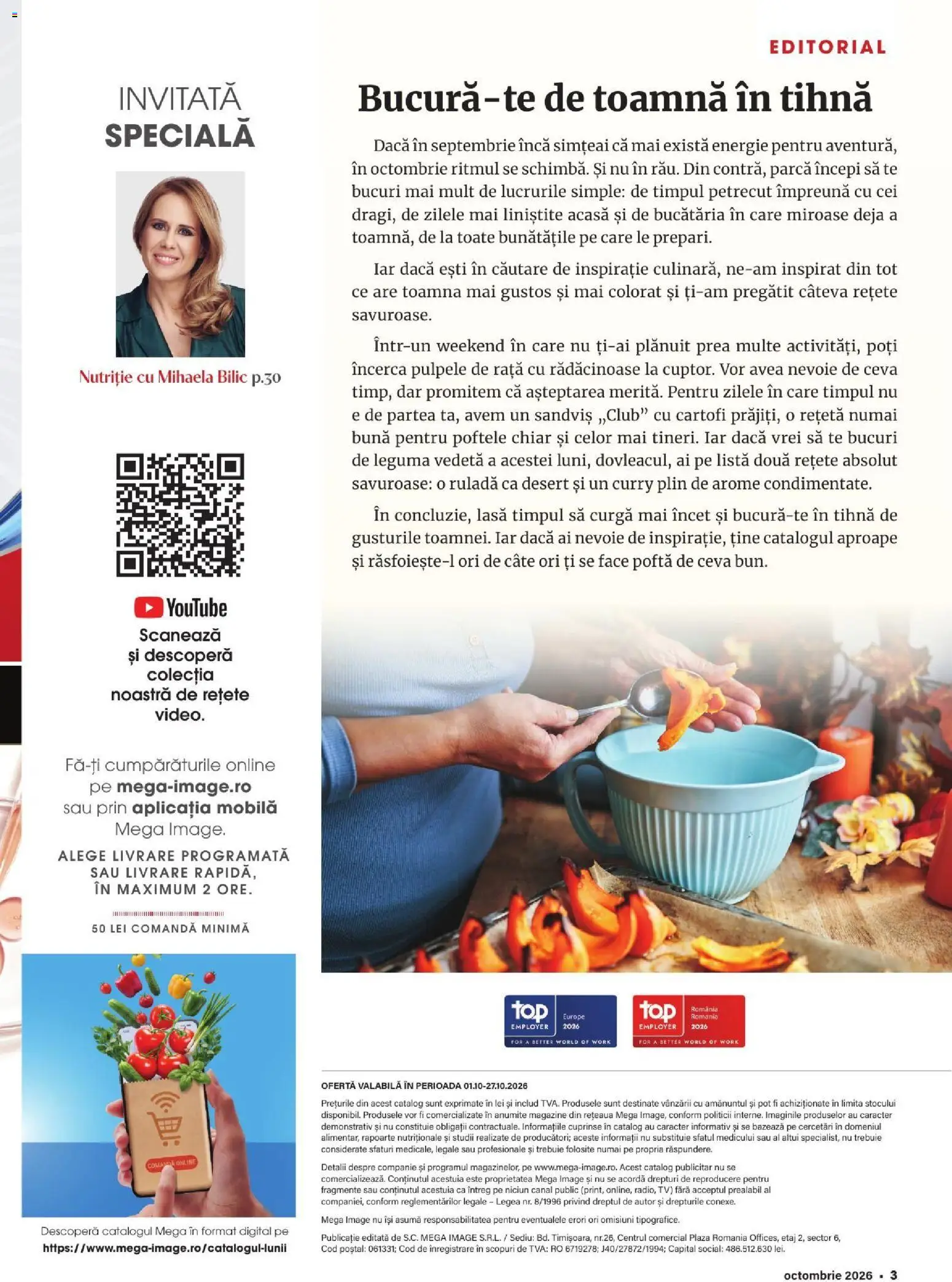 Catalog Mega Image 1 - 30 Octombrie 2026 | Pagina 3 | Produse: Sandviș, Rață, Absolut, Cartofi