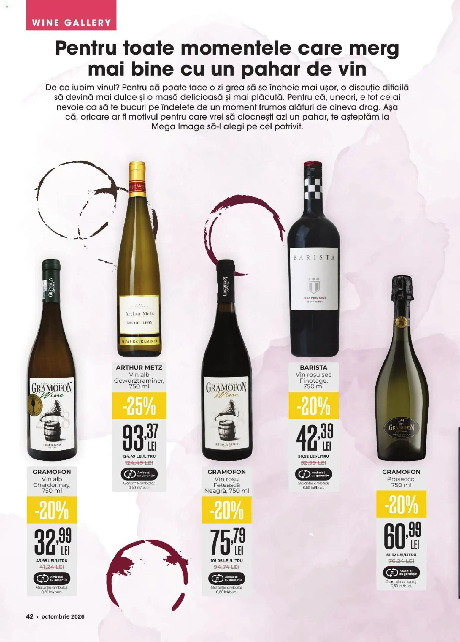 Catalog Mega Image 1 - 30 Octombrie 2026 | Pagina 42 | Produse: Vin rosu, Vin alb, Masă, Prosecco