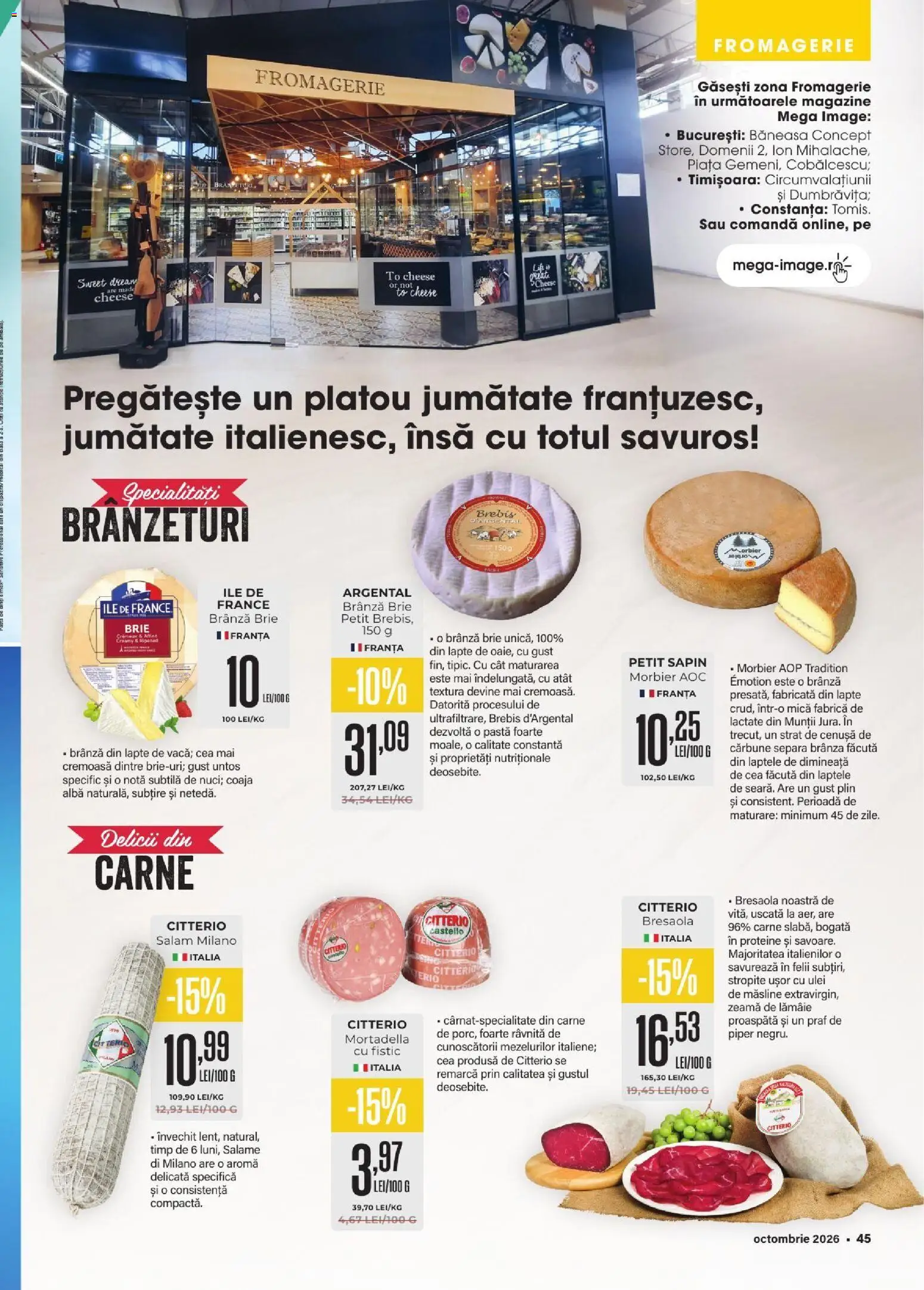 Catalog Mega Image 1 - 30 Octombrie 2026 | Pagina 45 | Produse: Ulei de masline, Brânză, Fistic, Piper