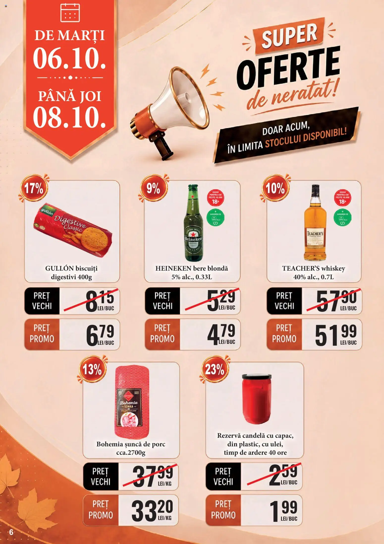Catalog CBA 1 - 14 Octombrie 2026 | Pagina 6 | Produse: Șuncă, Bere, Pește, Biscuiți