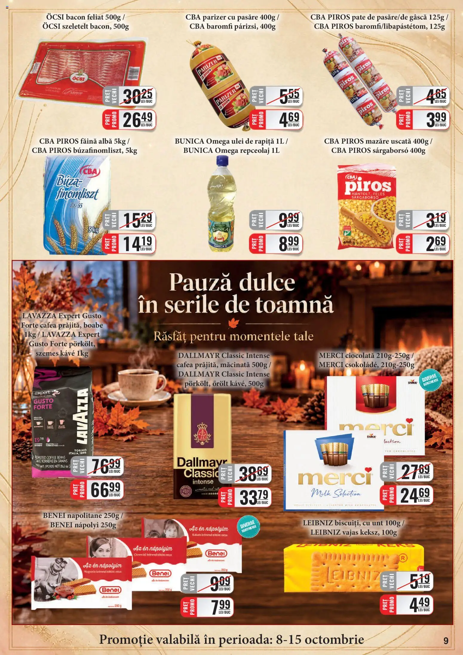 Catalog CBA 1 - 14 Octombrie 2026 | Pagina 9 | Produse: Pate, Bacon, Cafea, Făină