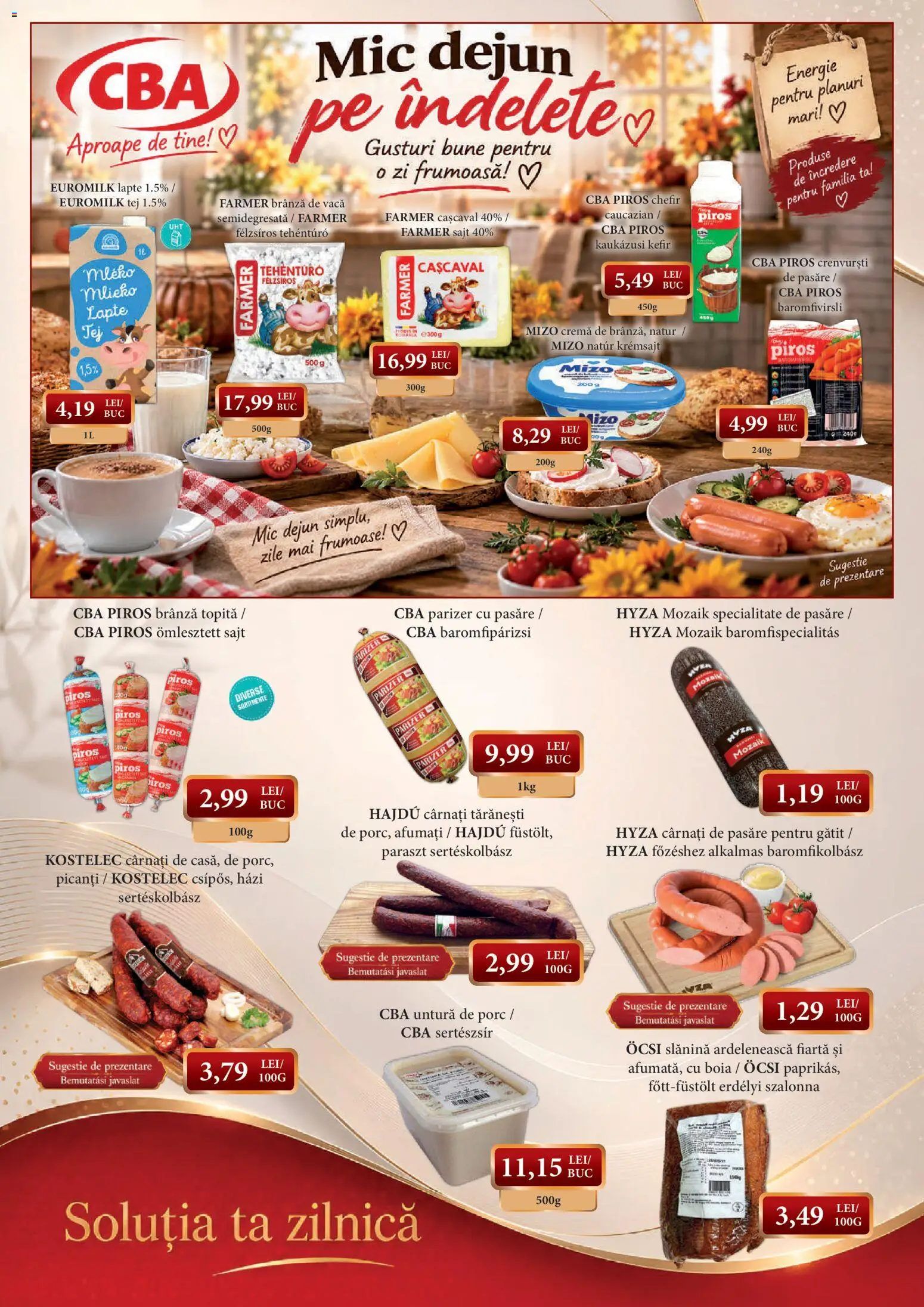 Catalog CBA 9 - 22 Octombrie 2026 | Pagina 2 | Produse: Cremă, Kefir, Parizer, Lapte 1.5%