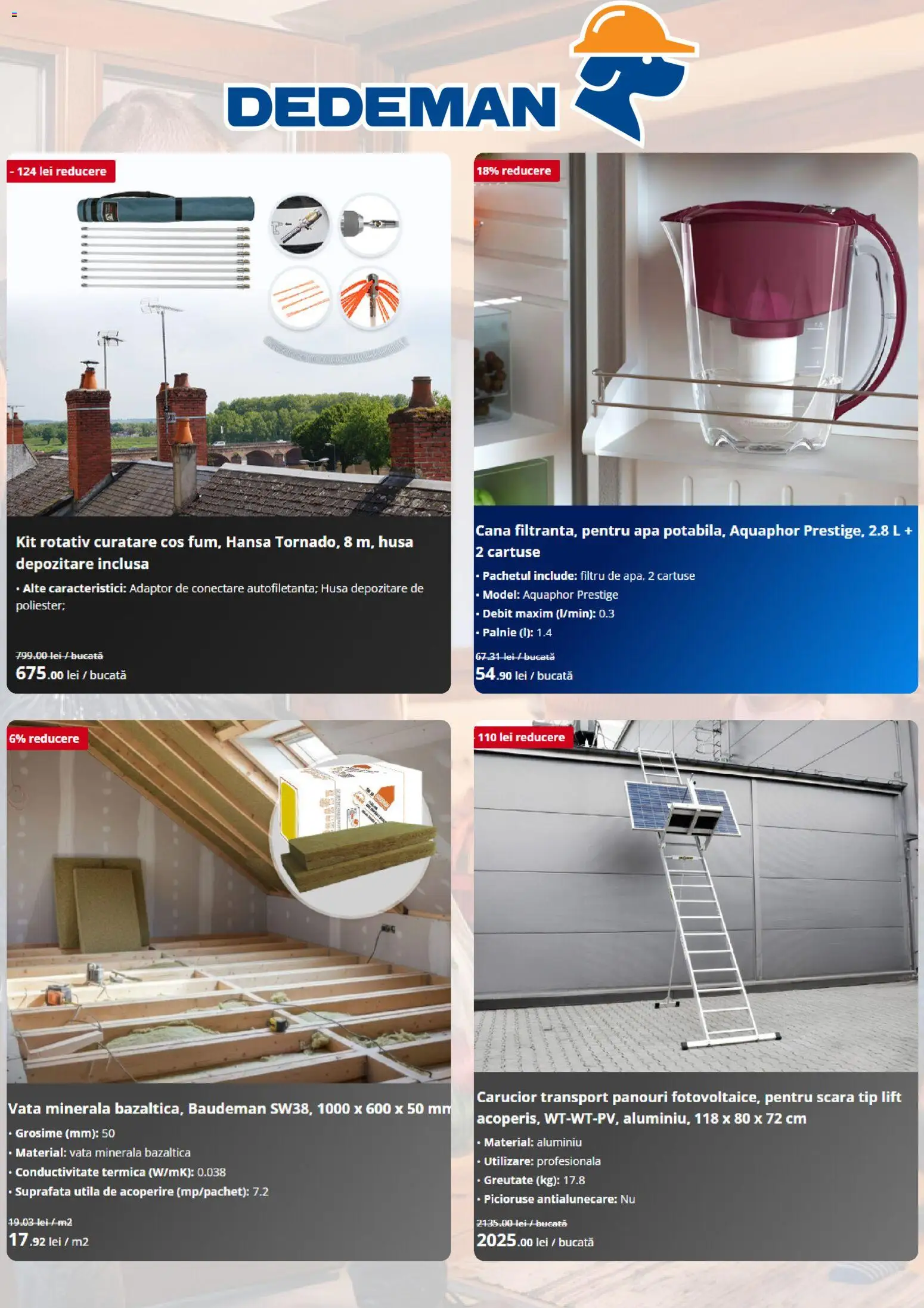 Catalog Dedeman 1 - 30 Octombrie 2026 | Pagina 4 | Produse: Adaptor, Scară, Panouri, Depozitare