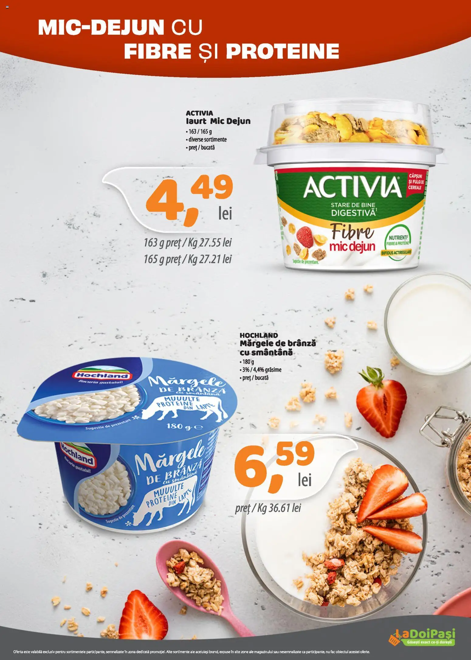 Catalog LaDoiPași 1 - 14 Octombrie 2026 | Pagina 3 | Produse: Proteine, Hochland, Cereale, Activia