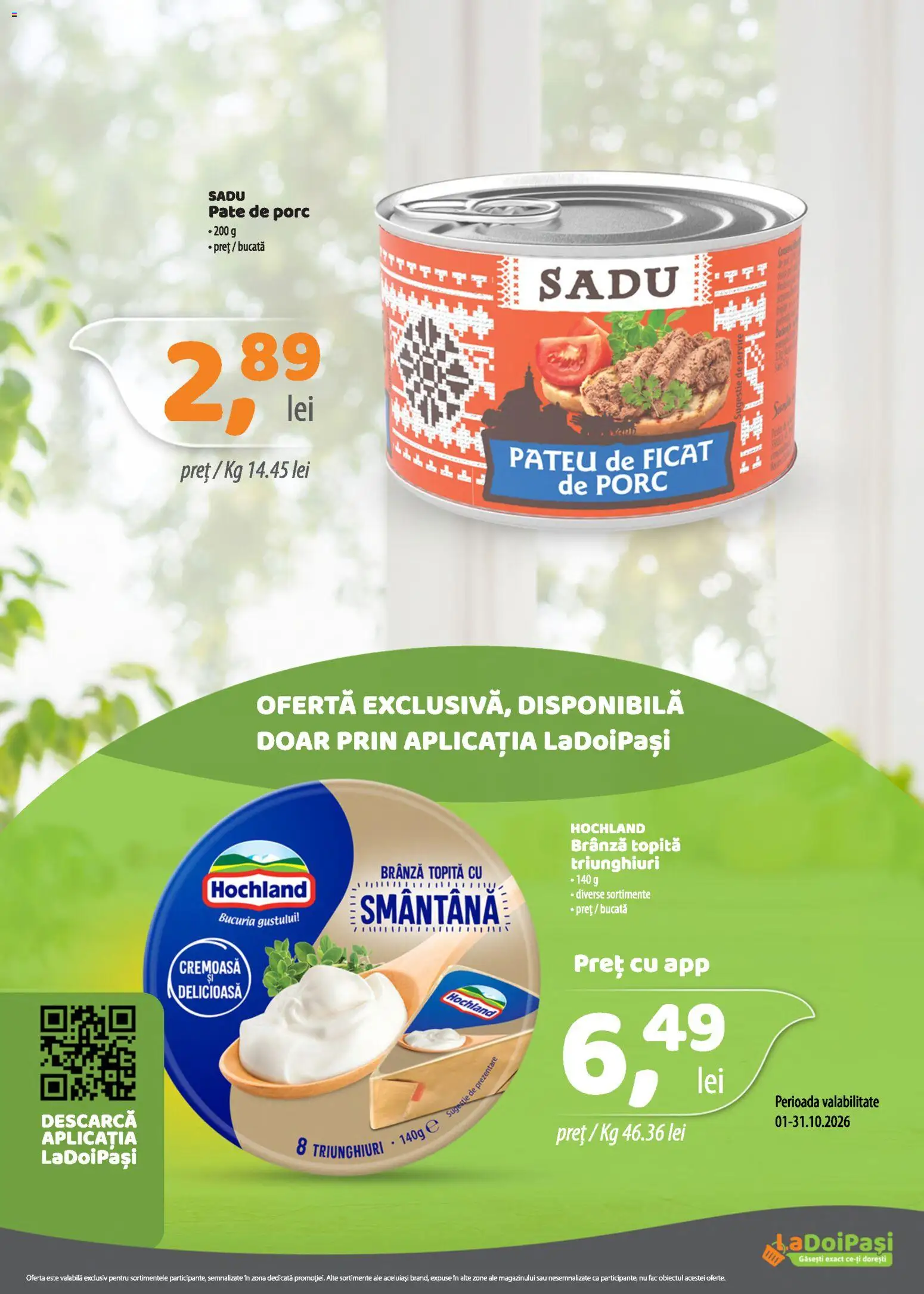 Catalog LaDoiPași 1 - 14 Octombrie 2026 | Pagina 4 | Produse: Pate, Brânză, Hochland, Smântână