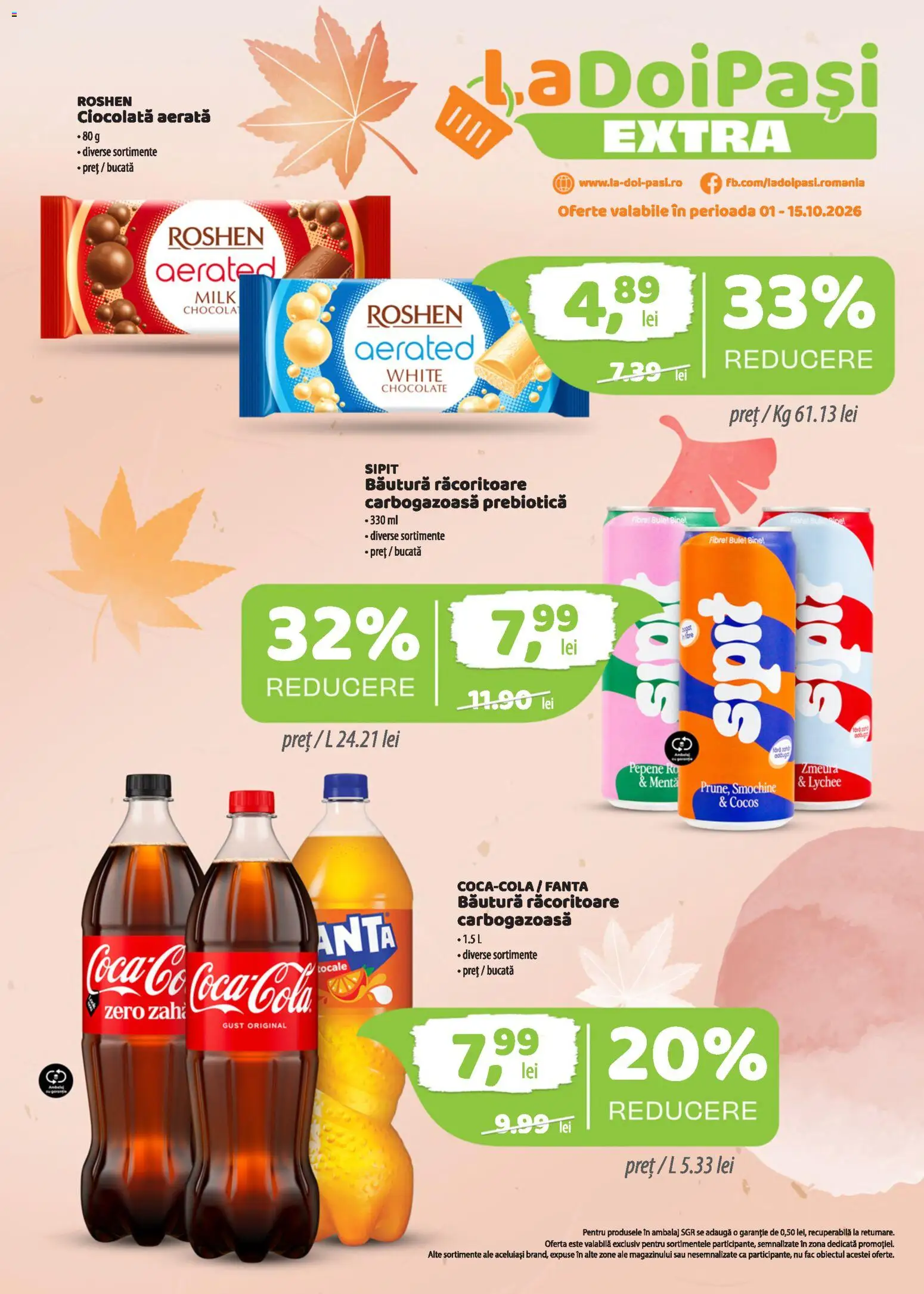 Catalog LaDoiPași 1 - 14 Octombrie 2026 | Pagina 1 | Produse: Zmeură, Menta, Bautura racoritoare, Ciocolată