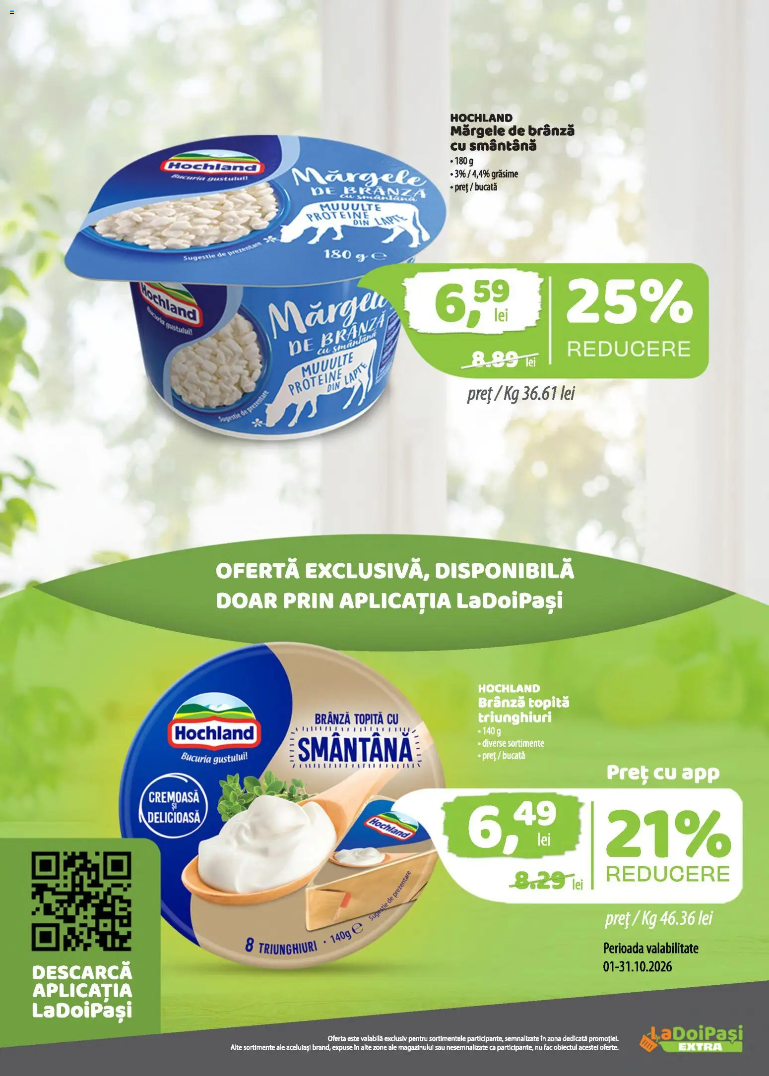 Catalog LaDoiPași 1 - 14 Octombrie 2026 | Pagina 4 | Produse: Proteine, Brânză, Hochland, Smântână