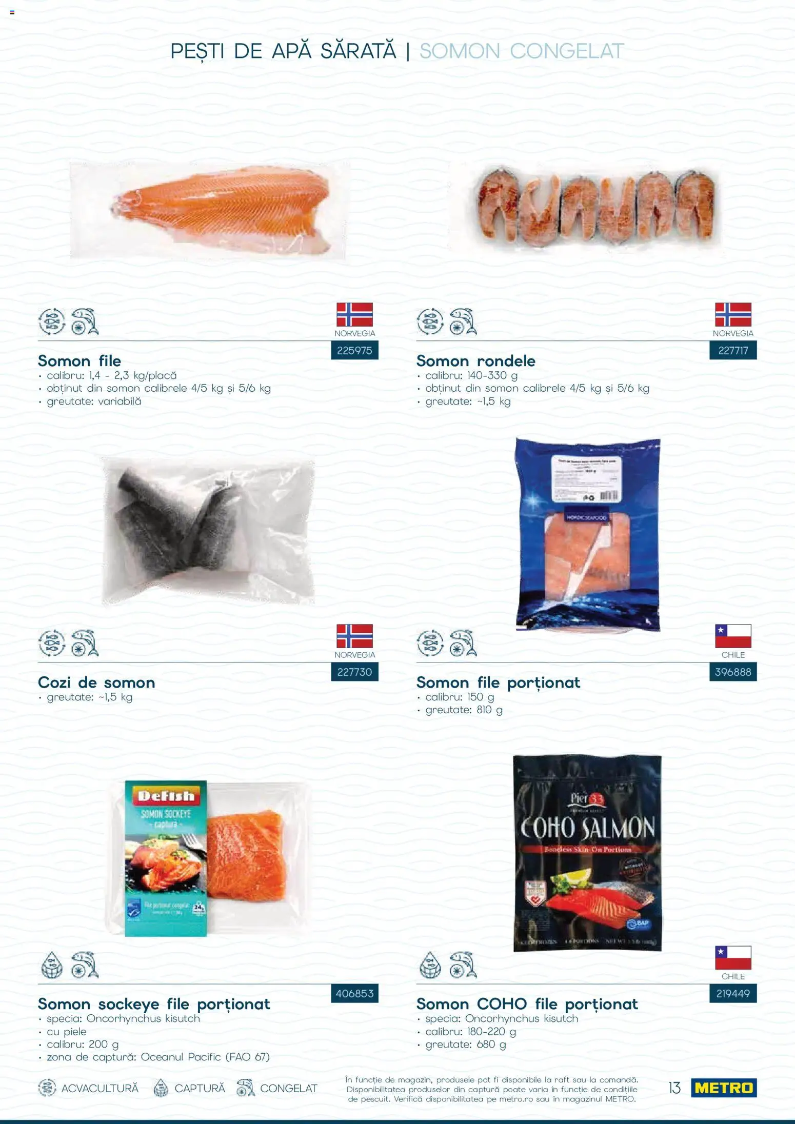 Catalog METRO 1 Octombrie - 30 Decembrie 2026 | Pagina 13 | Produse: Raft, Somon, Apă
