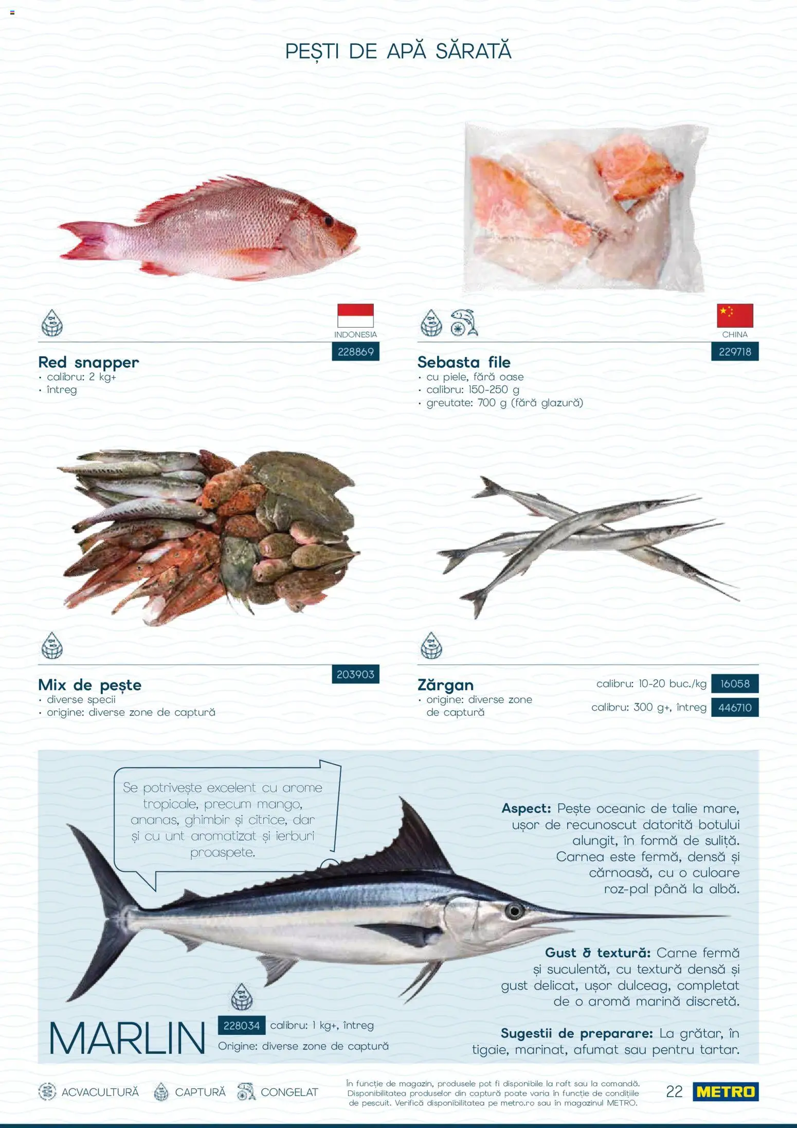 Catalog METRO 1 Octombrie - 30 Decembrie 2026 | Pagina 22 | Produse: Raft, Unt, Pește, Apă