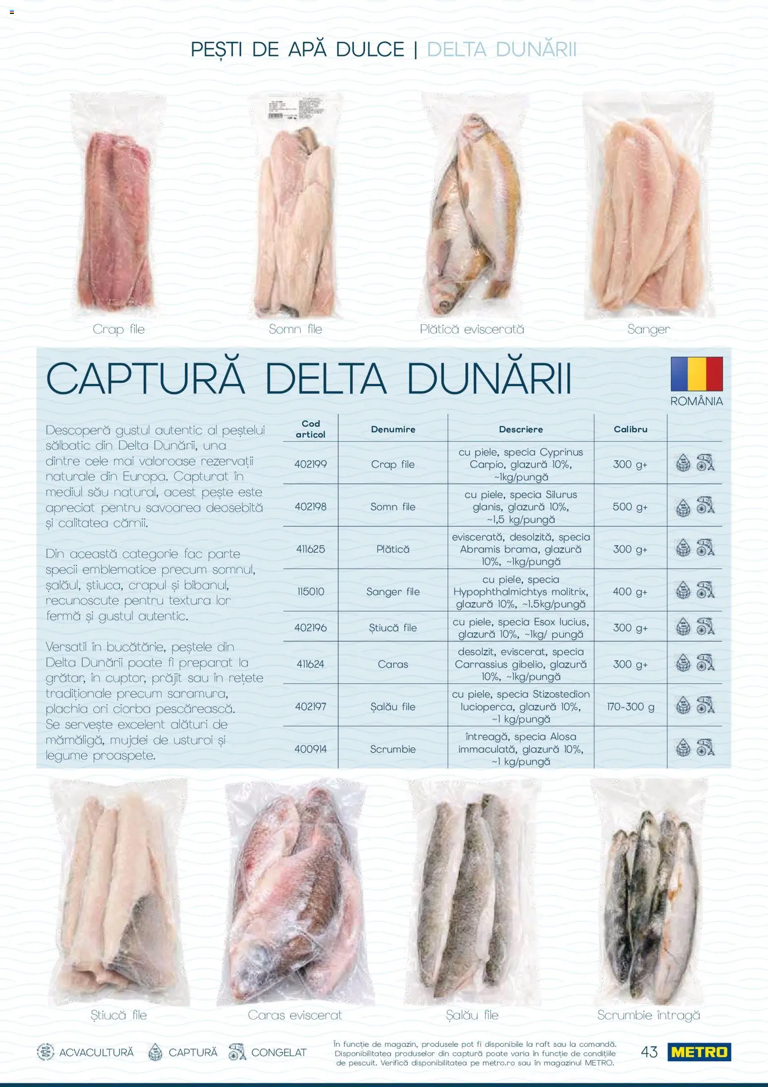 Catalog METRO 1 Octombrie - 30 Decembrie 2026 | Pagina 43 | Produse: Raft, Pește, Apă, Legume