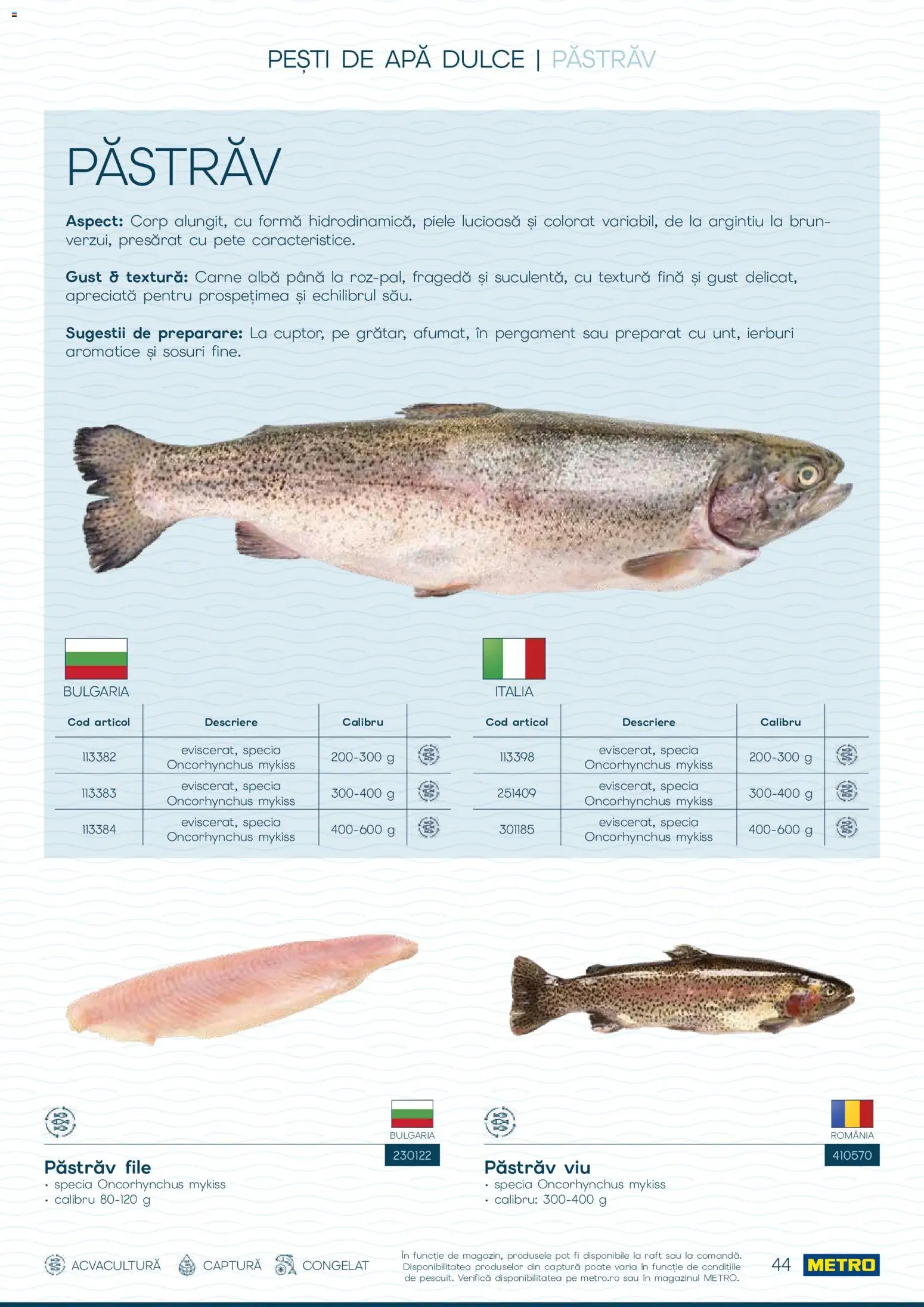 Catalog METRO 1 Octombrie - 30 Decembrie 2026 | Pagina 44 | Produse: Pastrav, Alba, Raft, Apă