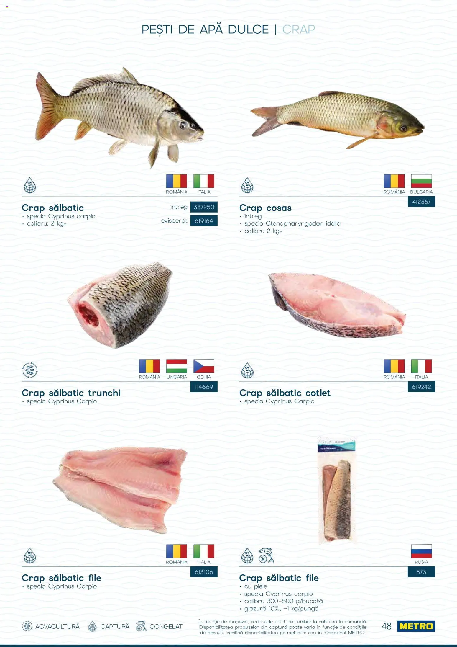 Catalog METRO 1 Octombrie - 30 Decembrie 2026 | Pagina 48 | Produse: Cotlet, Raft, Trunchi, Apă