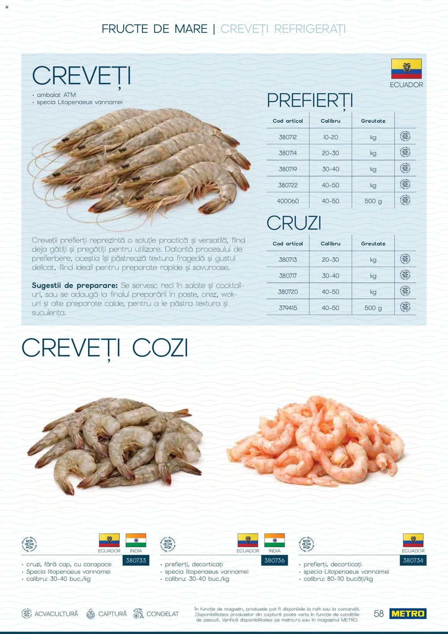 Catalog METRO 1 Octombrie - 30 Decembrie 2026 | Pagina 58 | Produse: Raft, Cocktail, Fructe, Fructe De Mare