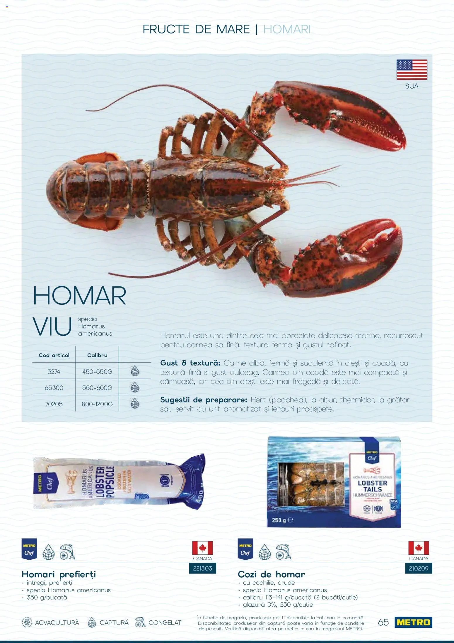 Catalog METRO 1 Octombrie - 30 Decembrie 2026 | Pagina 65 | Produse: Raft, Unt, Fructe, Fructe De Mare