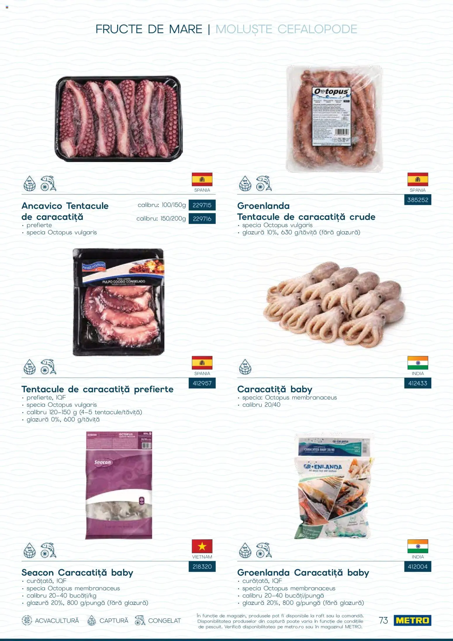 Catalog METRO 1 Octombrie - 30 Decembrie 2026 | Pagina 73 | Produse: Baby, Raft, Fructe, Fructe De Mare