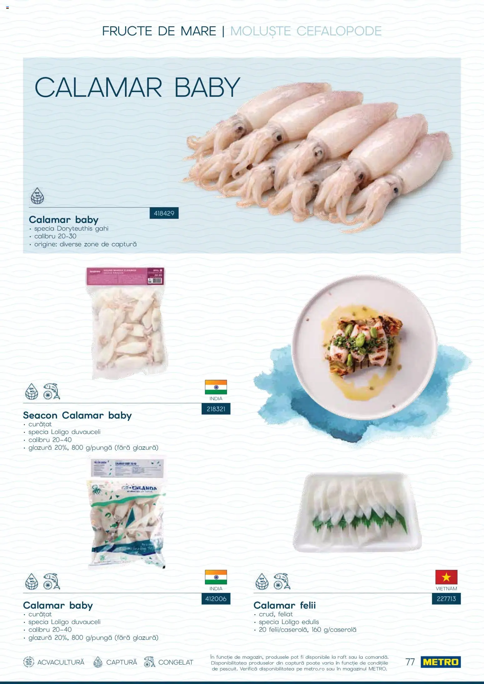 Catalog METRO 1 Octombrie - 30 Decembrie 2026 | Pagina 77 | Produse: Baby, Raft, Fructe, Fructe De Mare
