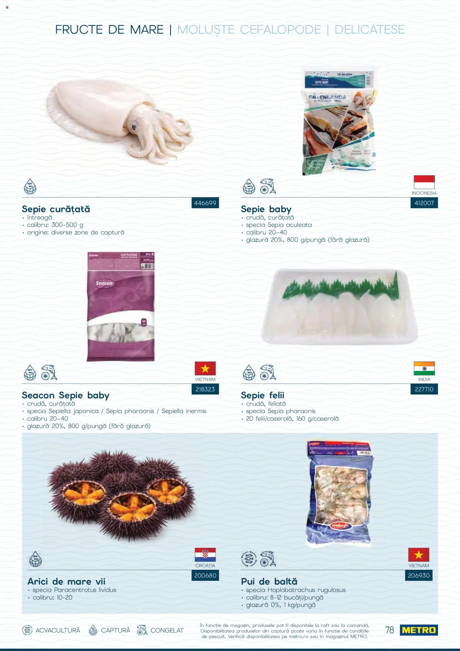 Catalog METRO 1 Octombrie - 30 Decembrie 2026 | Pagina 78 | Produse: Raft, Pui, Fructe, Fructe De Mare