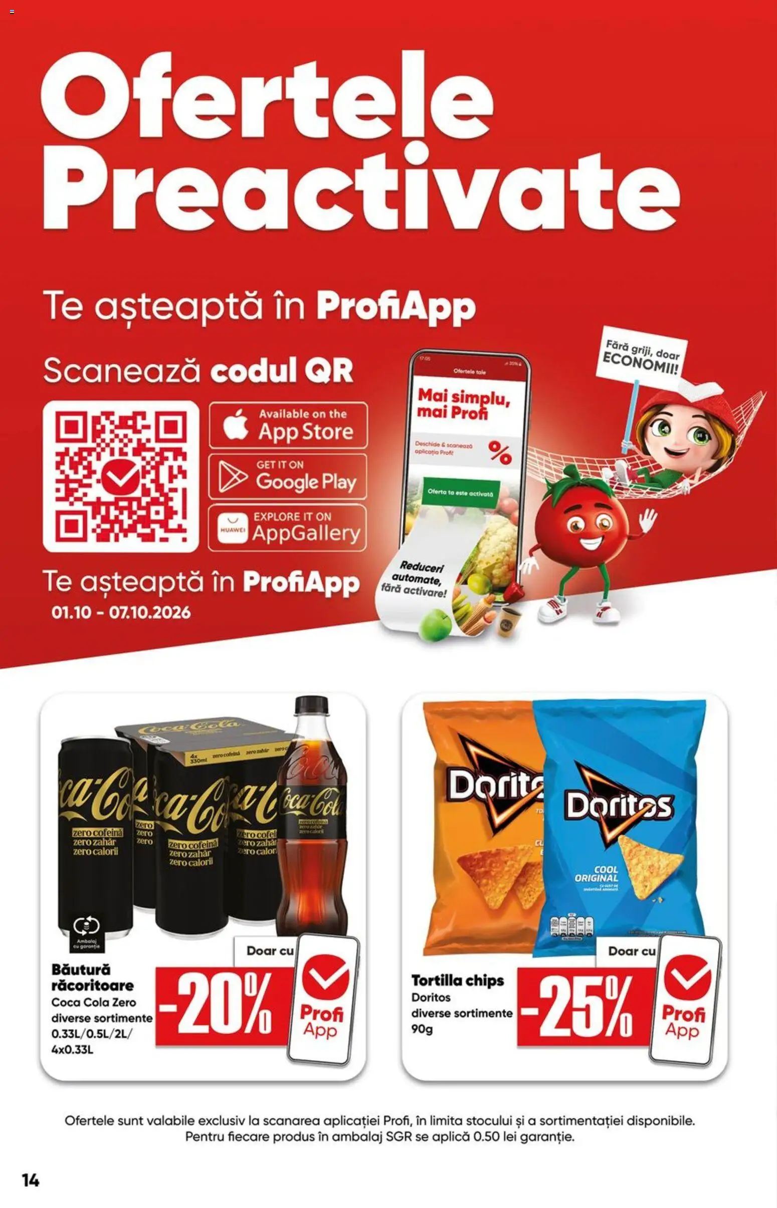 Catalog Profi 1 - 6 Octombrie 2026 | Pagina 14 | Produse: Aplică, Bautura racoritoare, Doritos, Zahăr